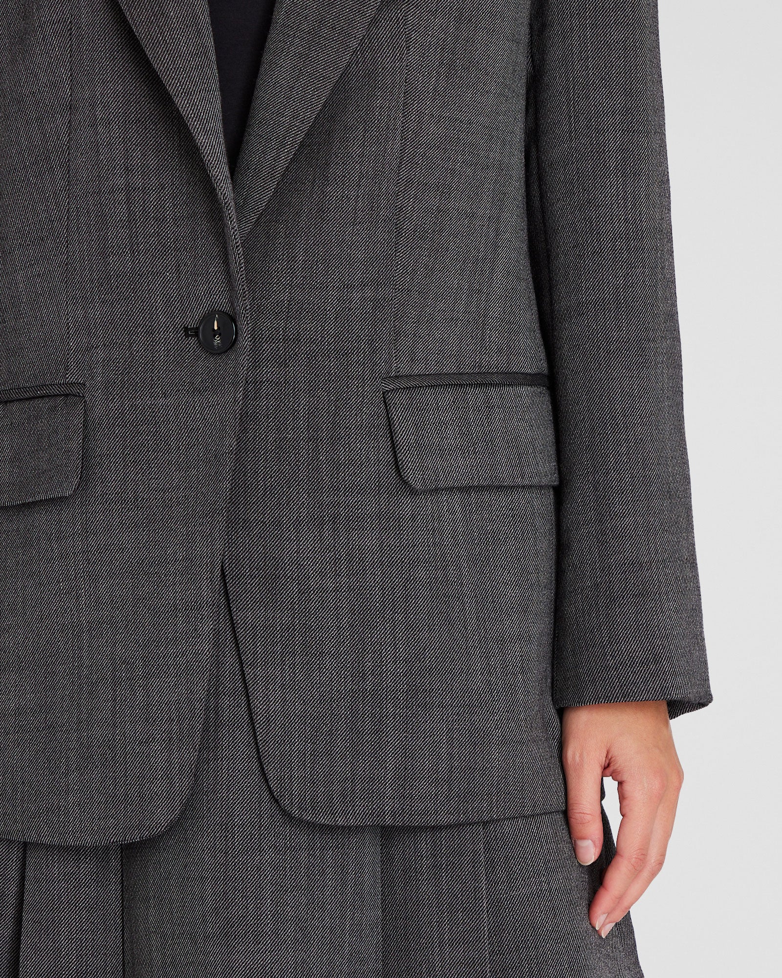 Relaxed Wool Twill Blazer