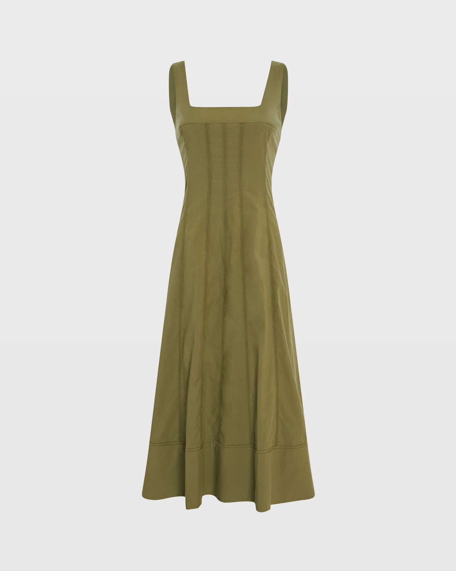 Square Neck Midi Dress