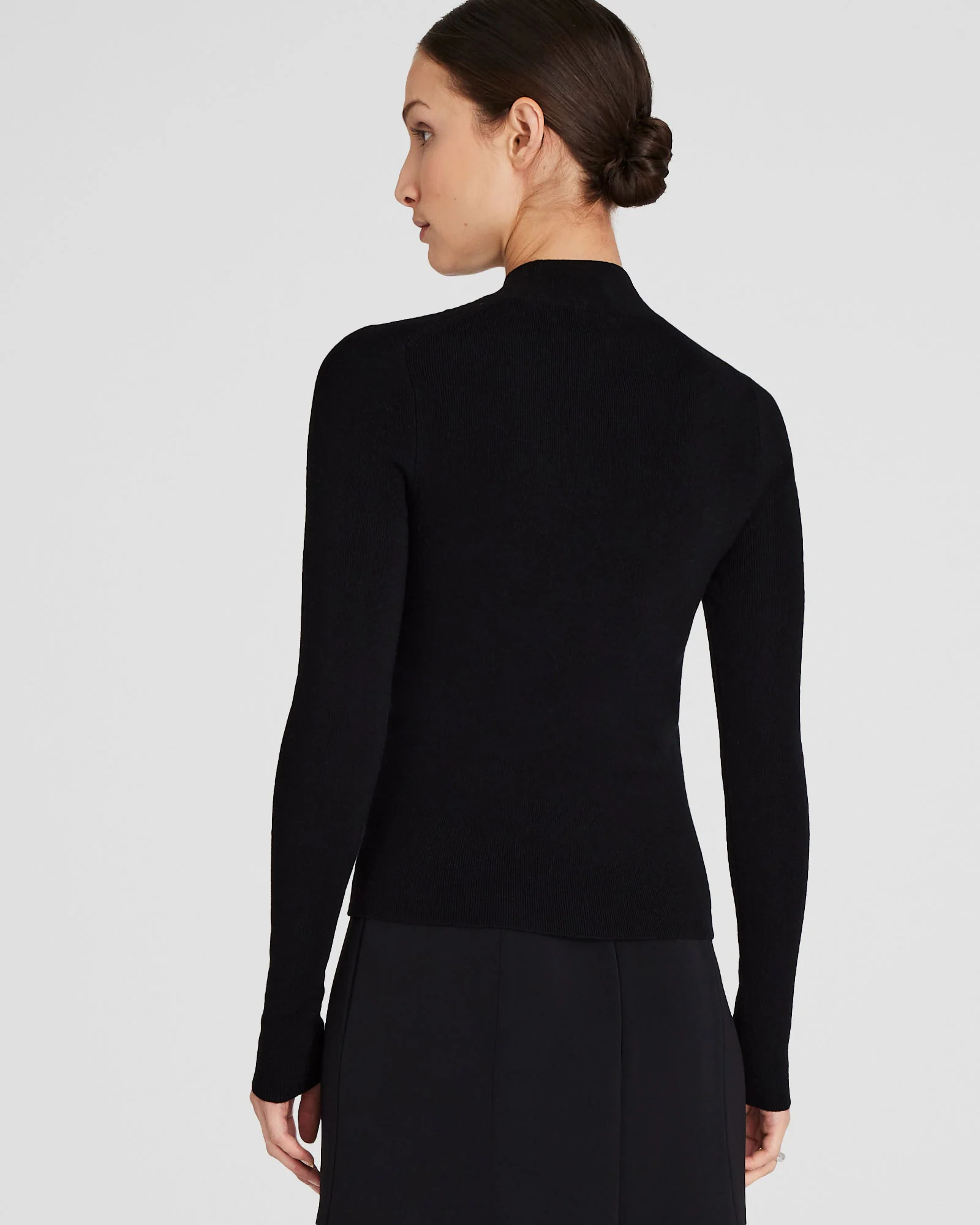Merino Rib Mockneck Sweater