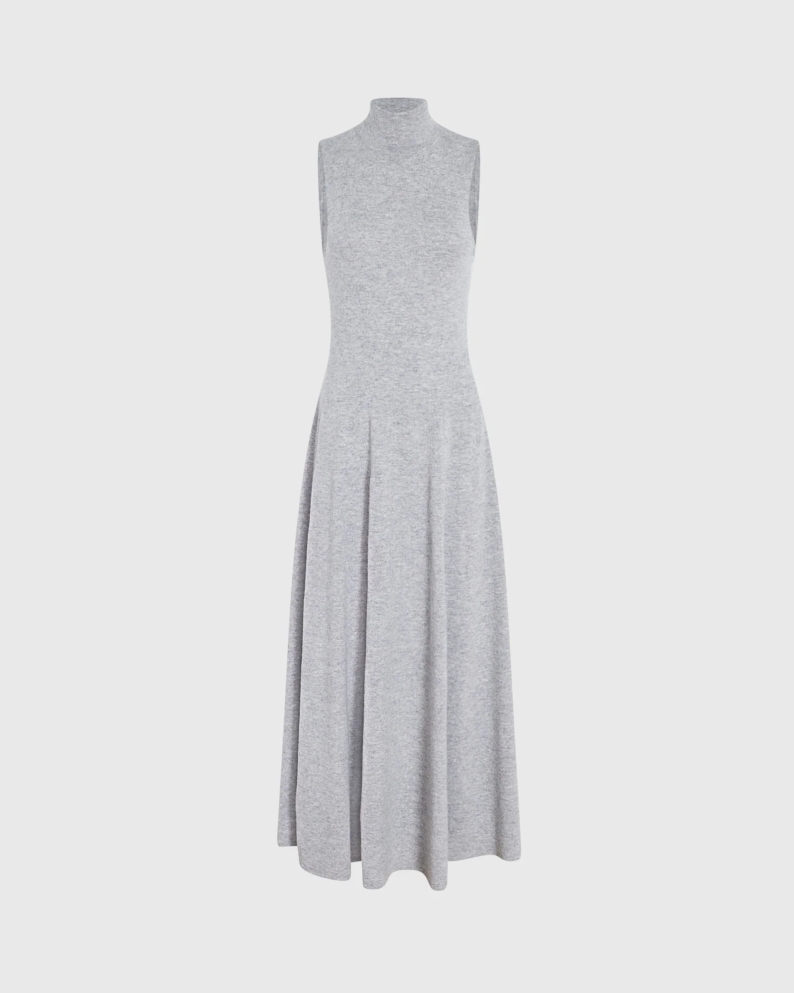 Sleeveless Turtleneck Maxi Dress