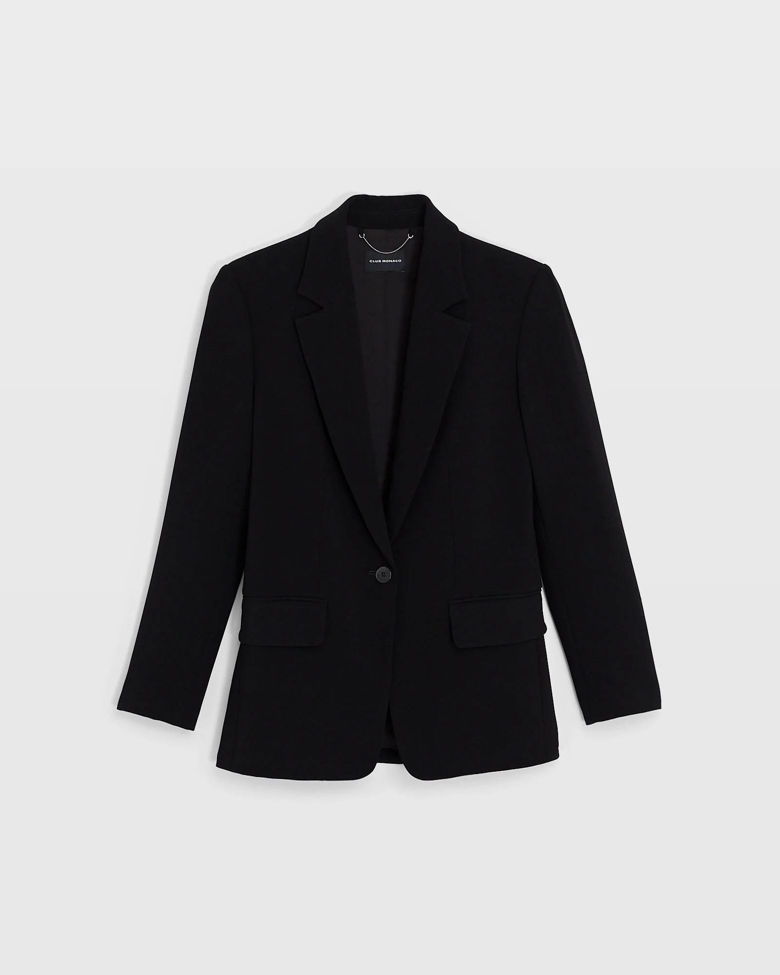 Relaxed Single Breasted Crepe Blazer