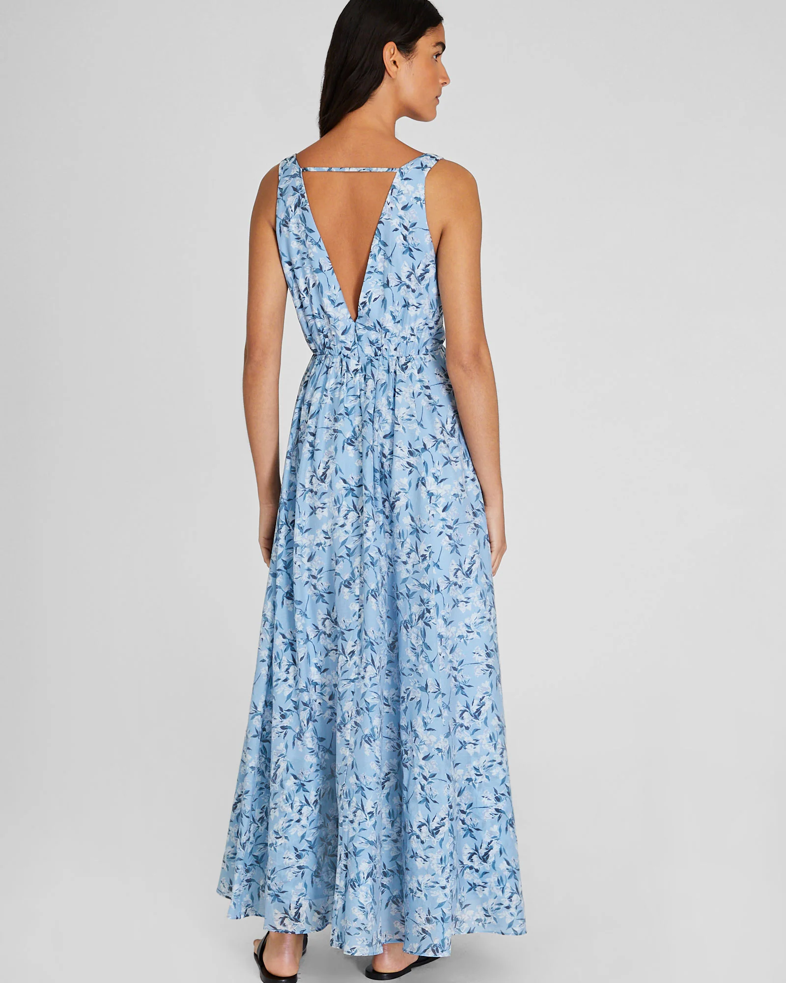 Sleeveless Organza Maxi Dress