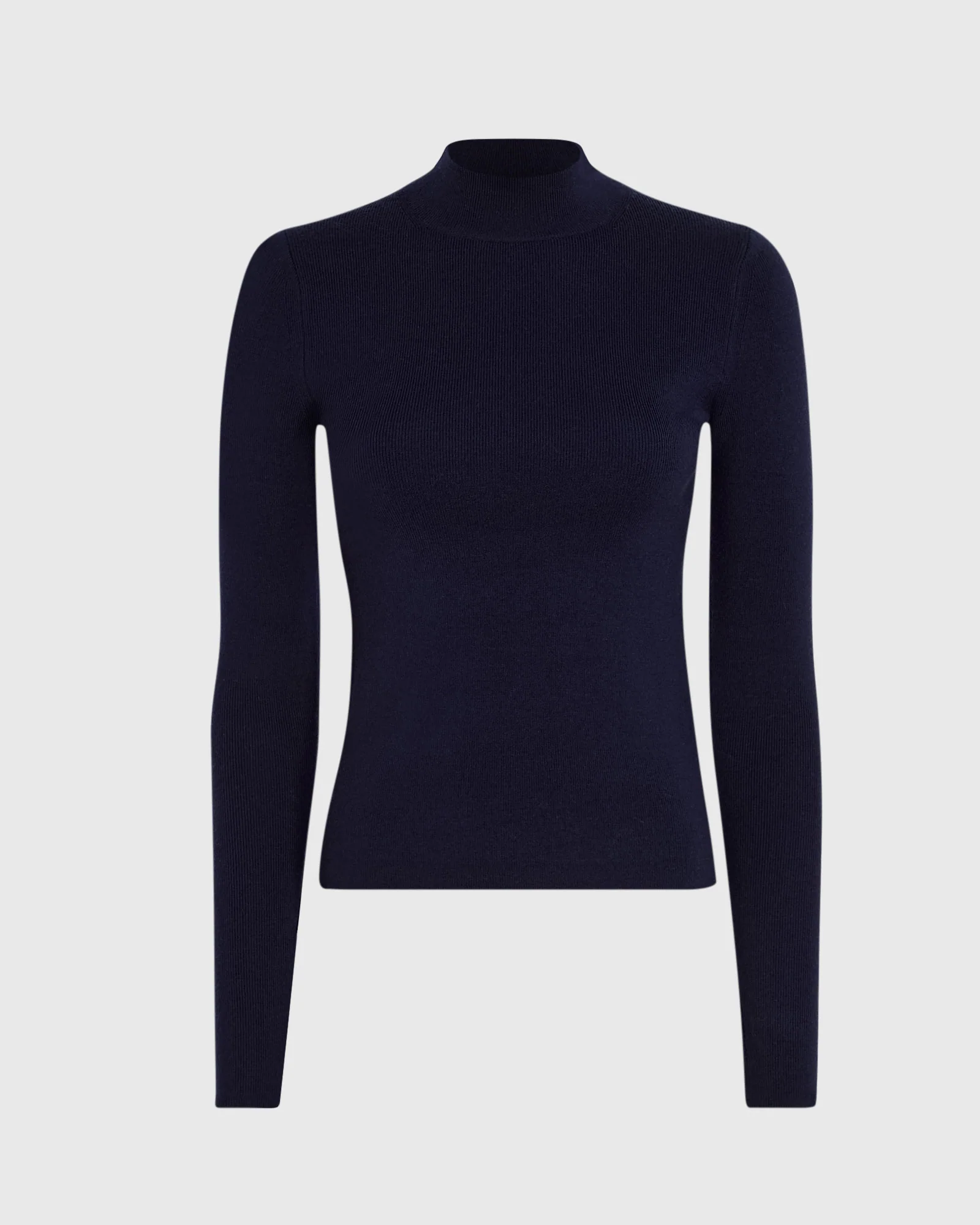 Merino Rib Mockneck Sweater