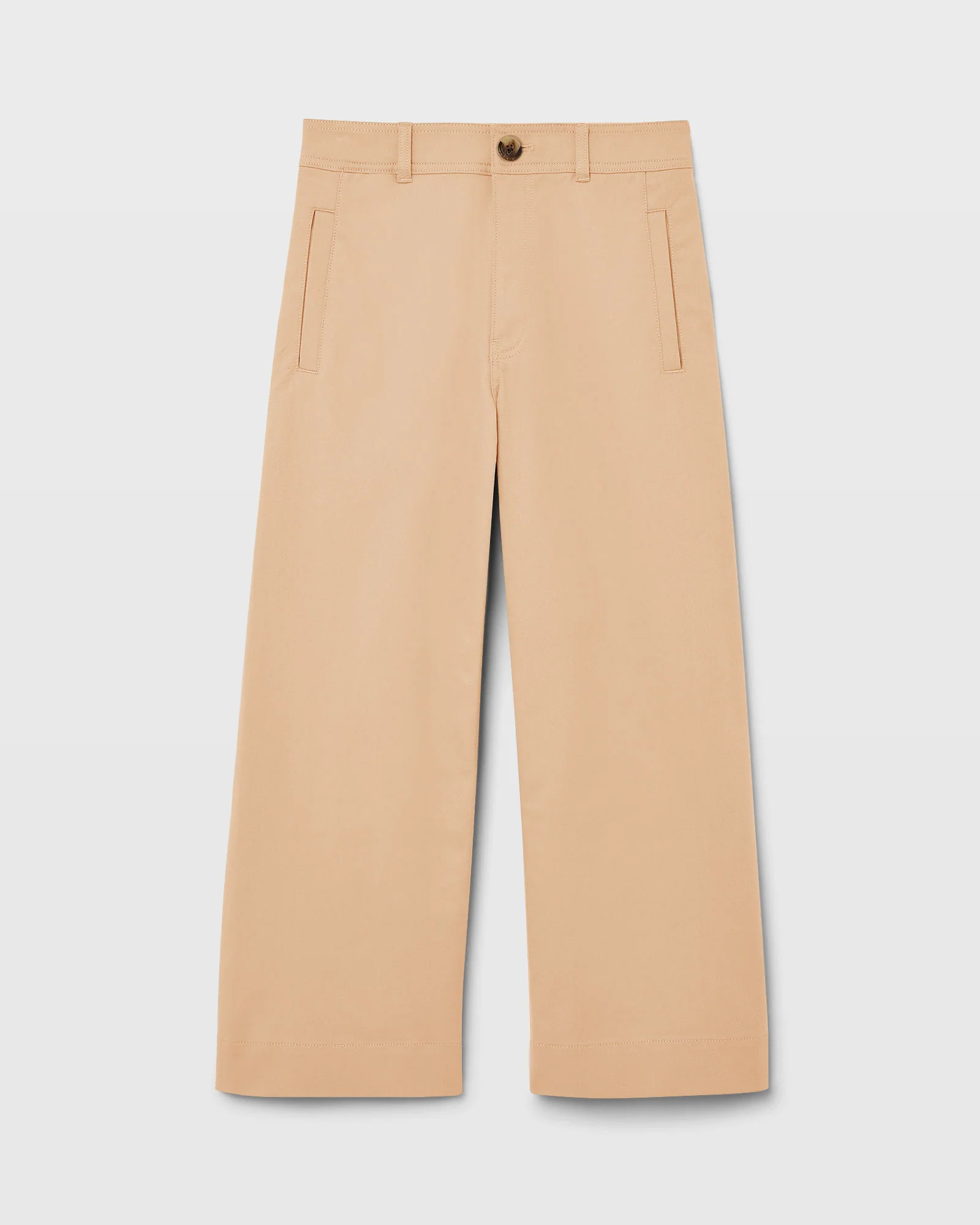High Rise Cropped Twill Pant