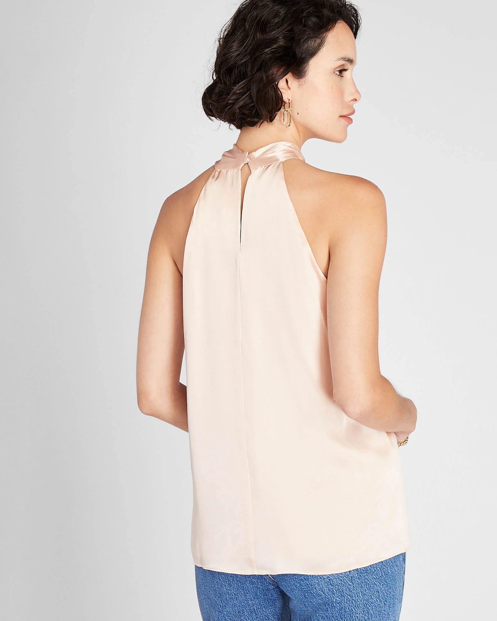 Silk Drape Halter Top