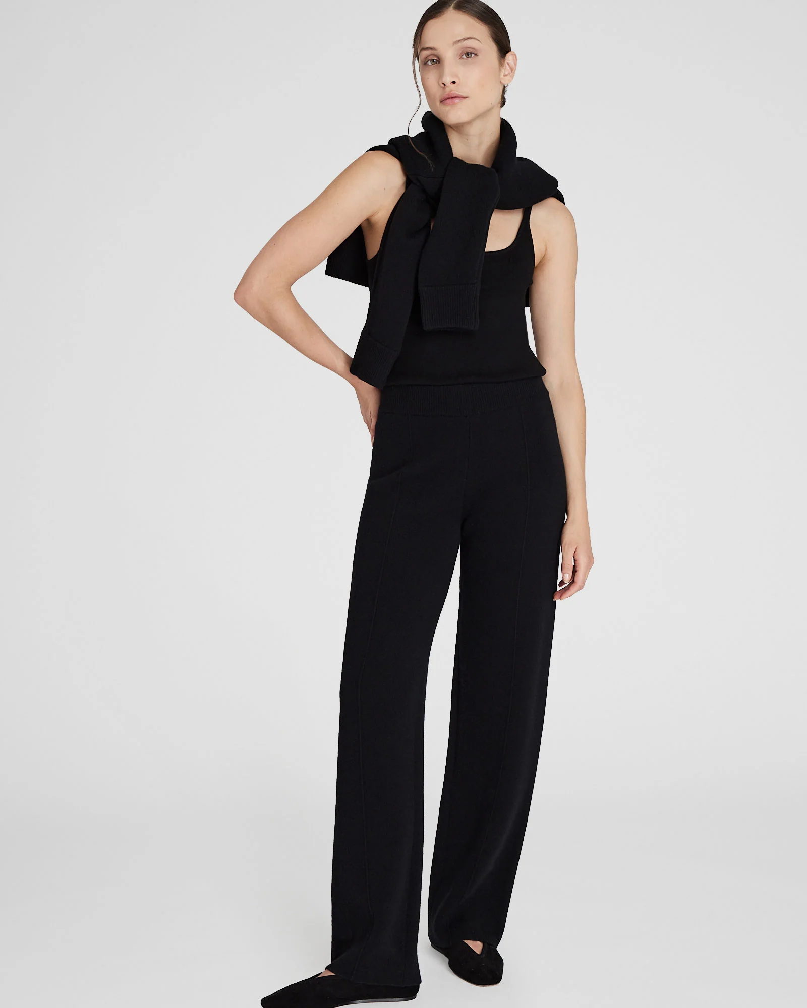 Cashmere Blend Double-Faced Pant