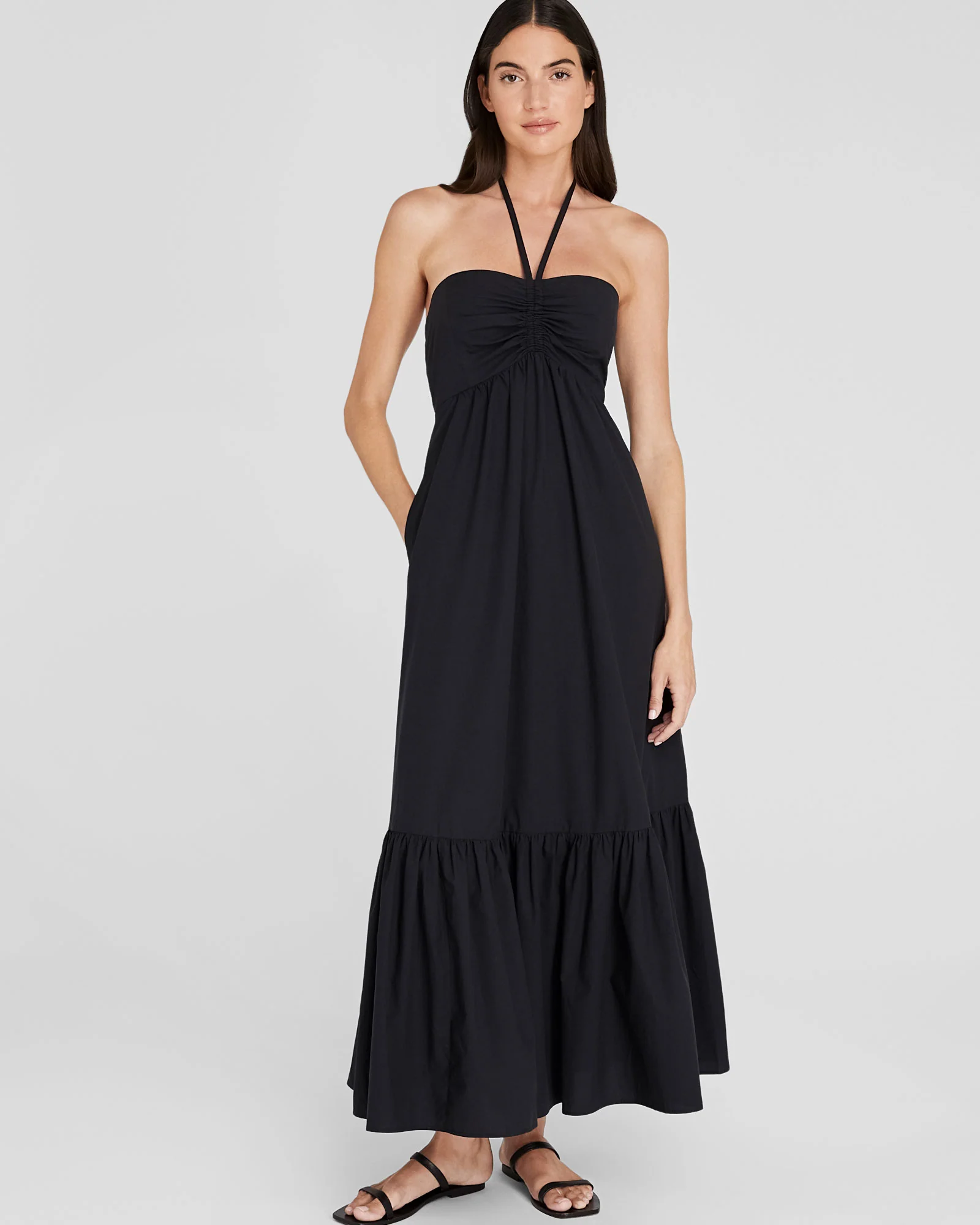 Cotton Halter Maxi Dress