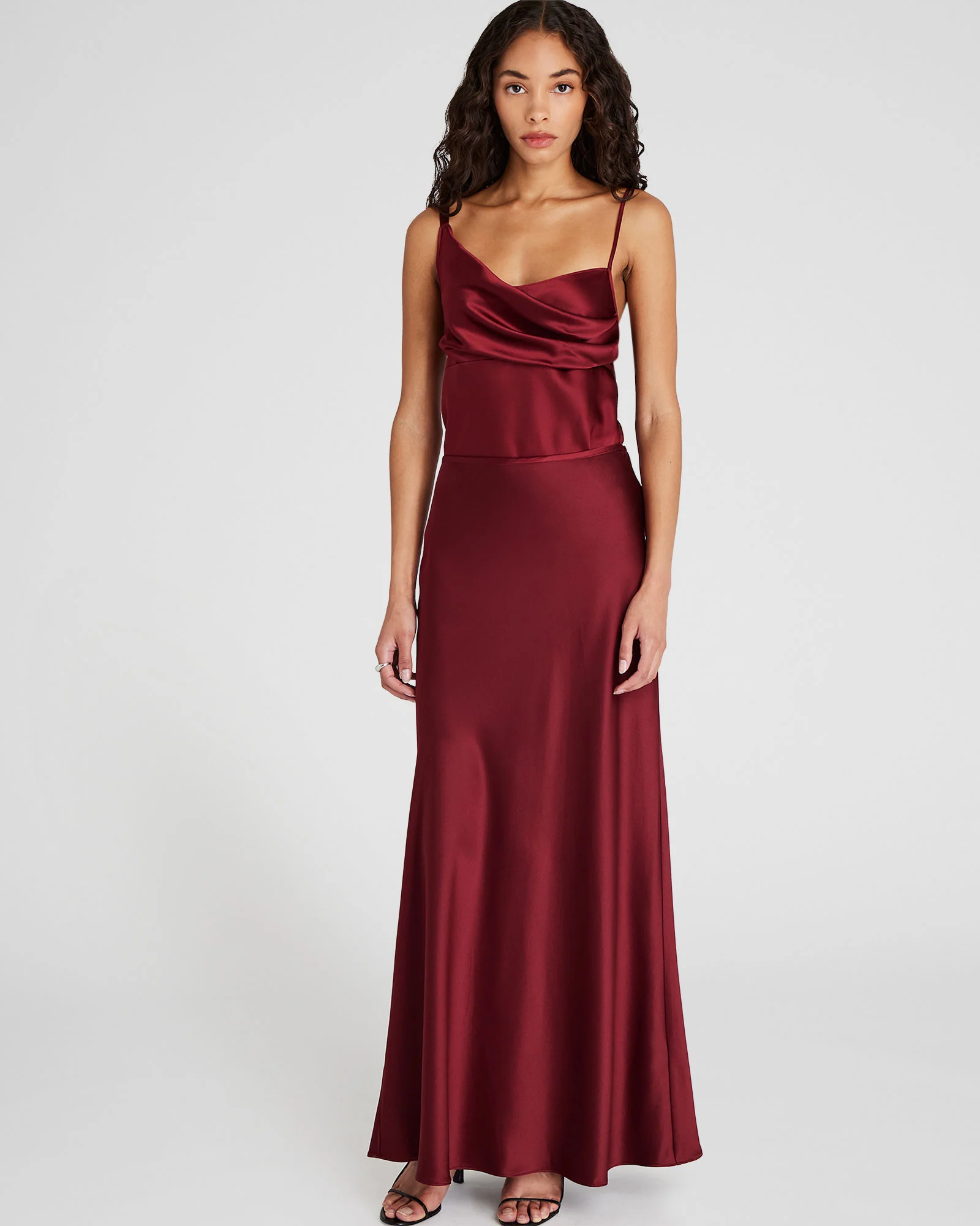 Silk Charmeuse Drape Shoulder Cami