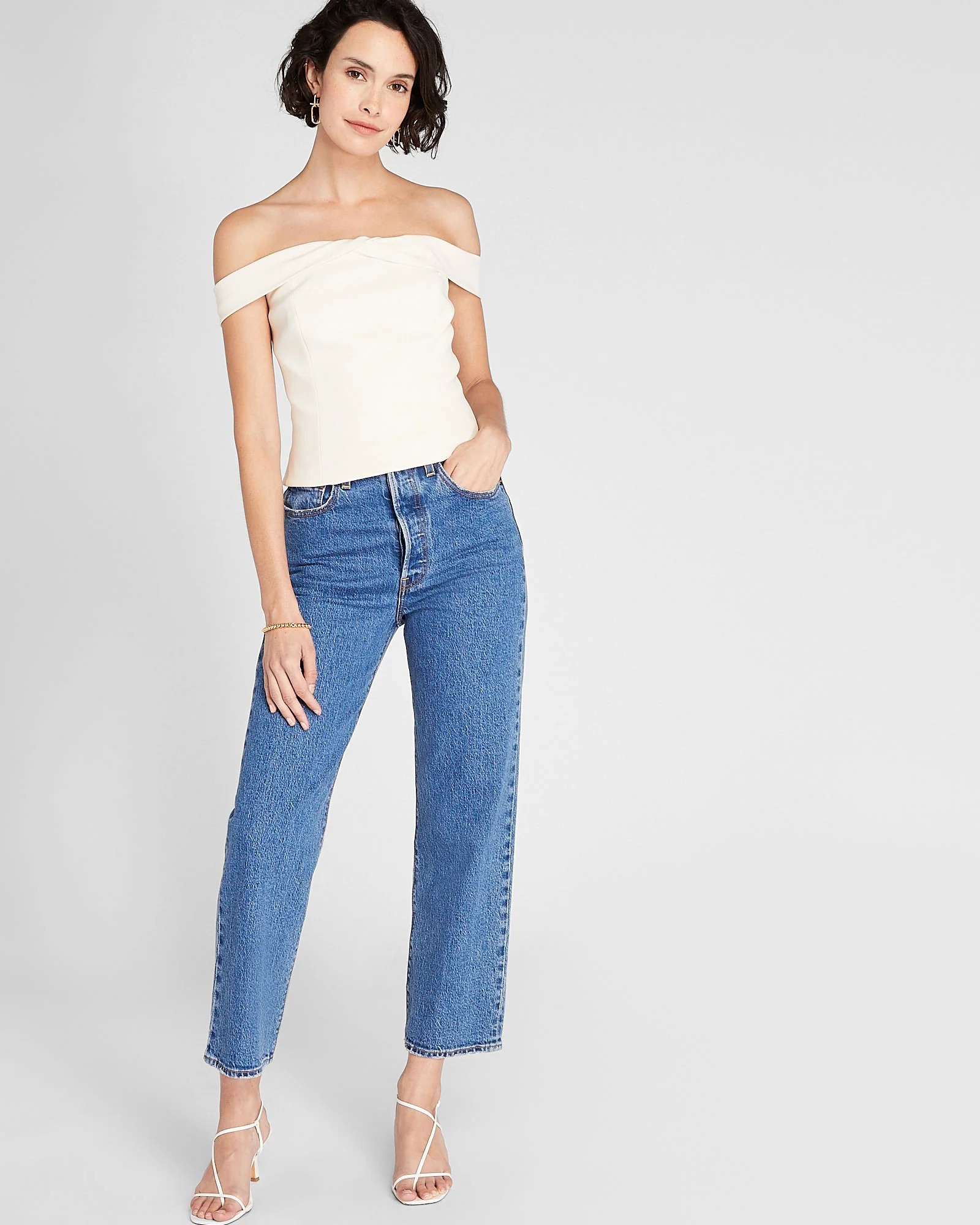 Off-The-Shoulder Draped Top