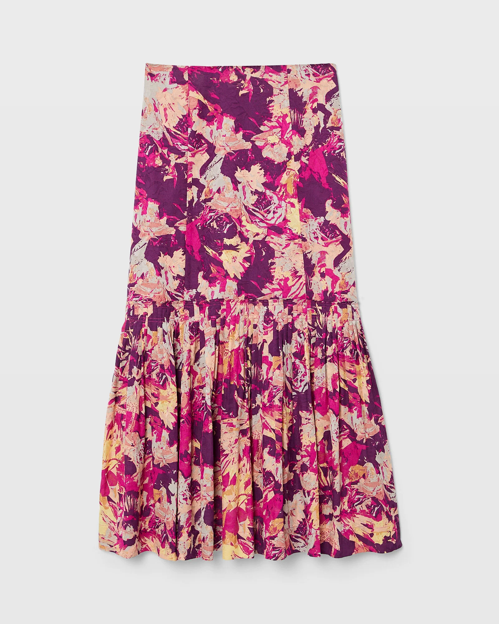 Flounce Hem Maxi Skirt