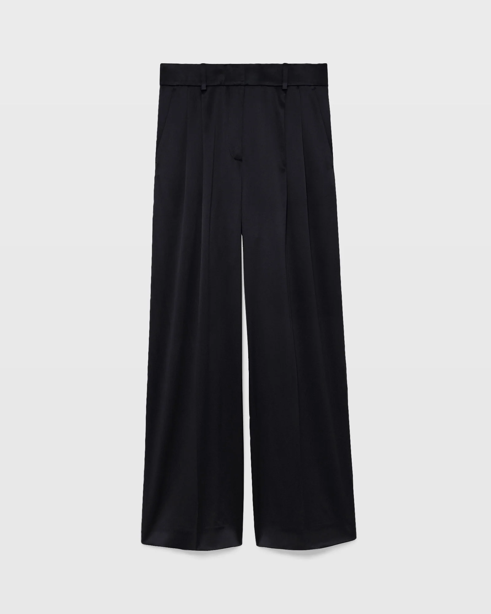 Silk Charmeuse Pleated Pant