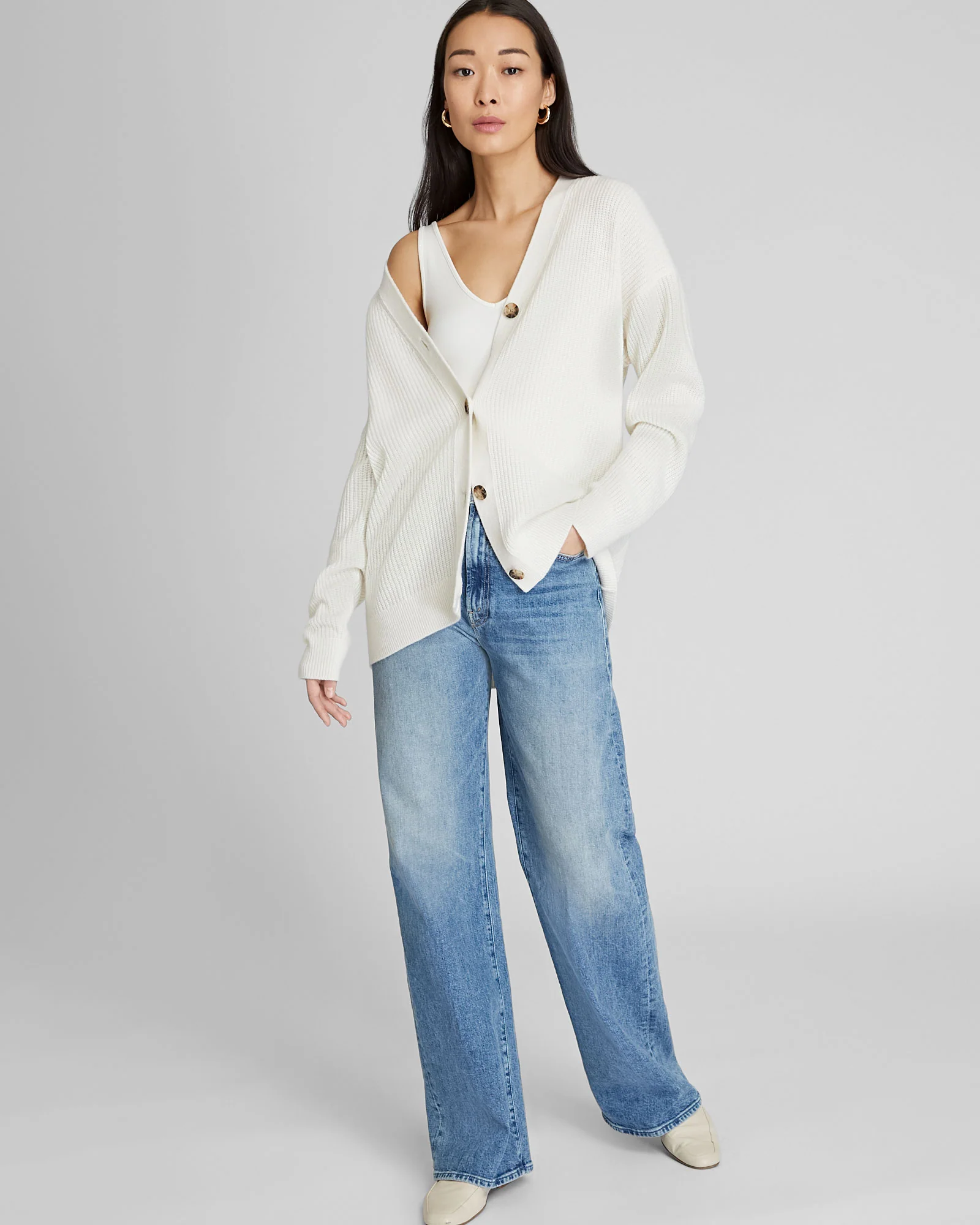 Cashmere Relaxed Knit Cardigan