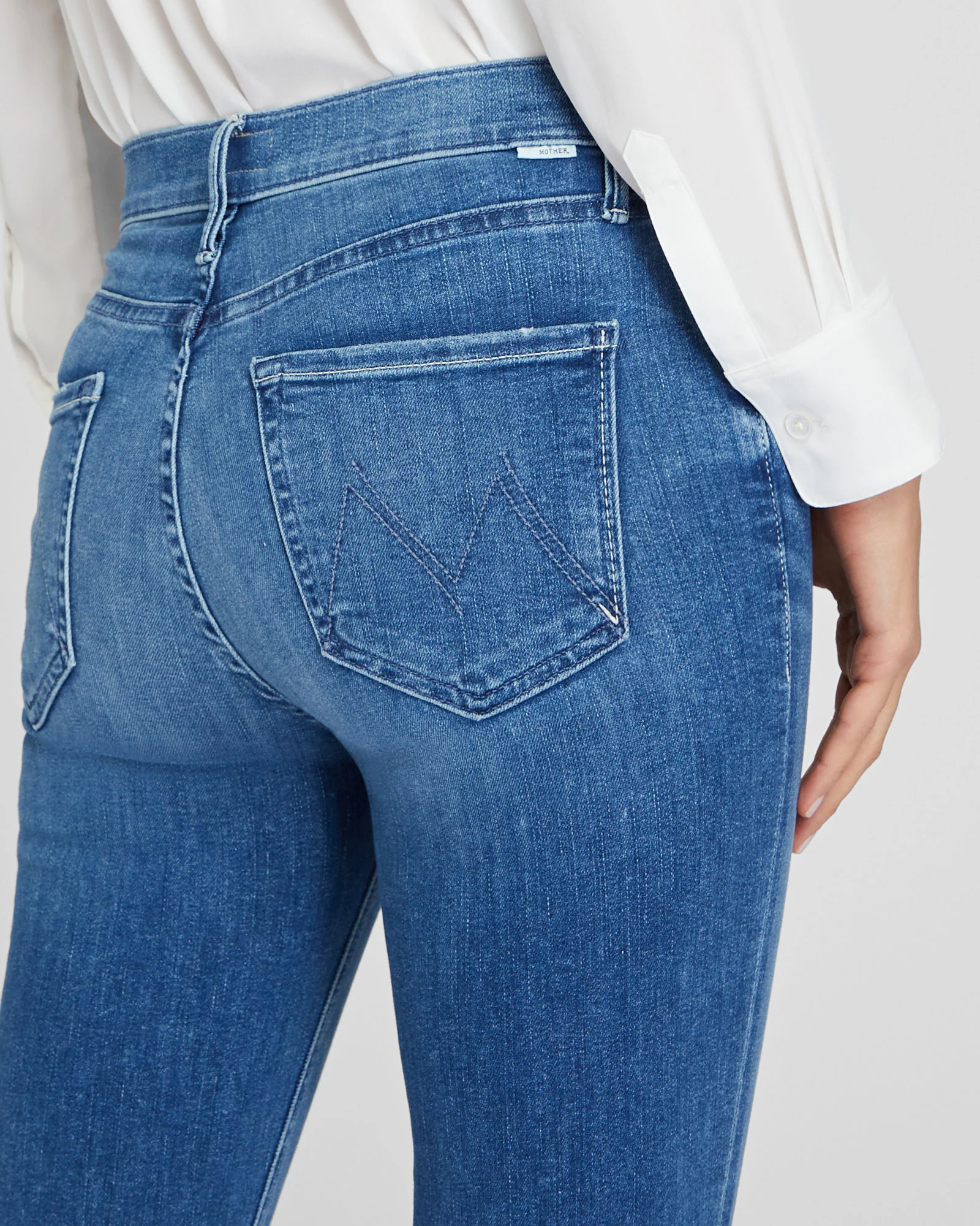 MOTHER Mid Rise Dazzler Ankle Jeans