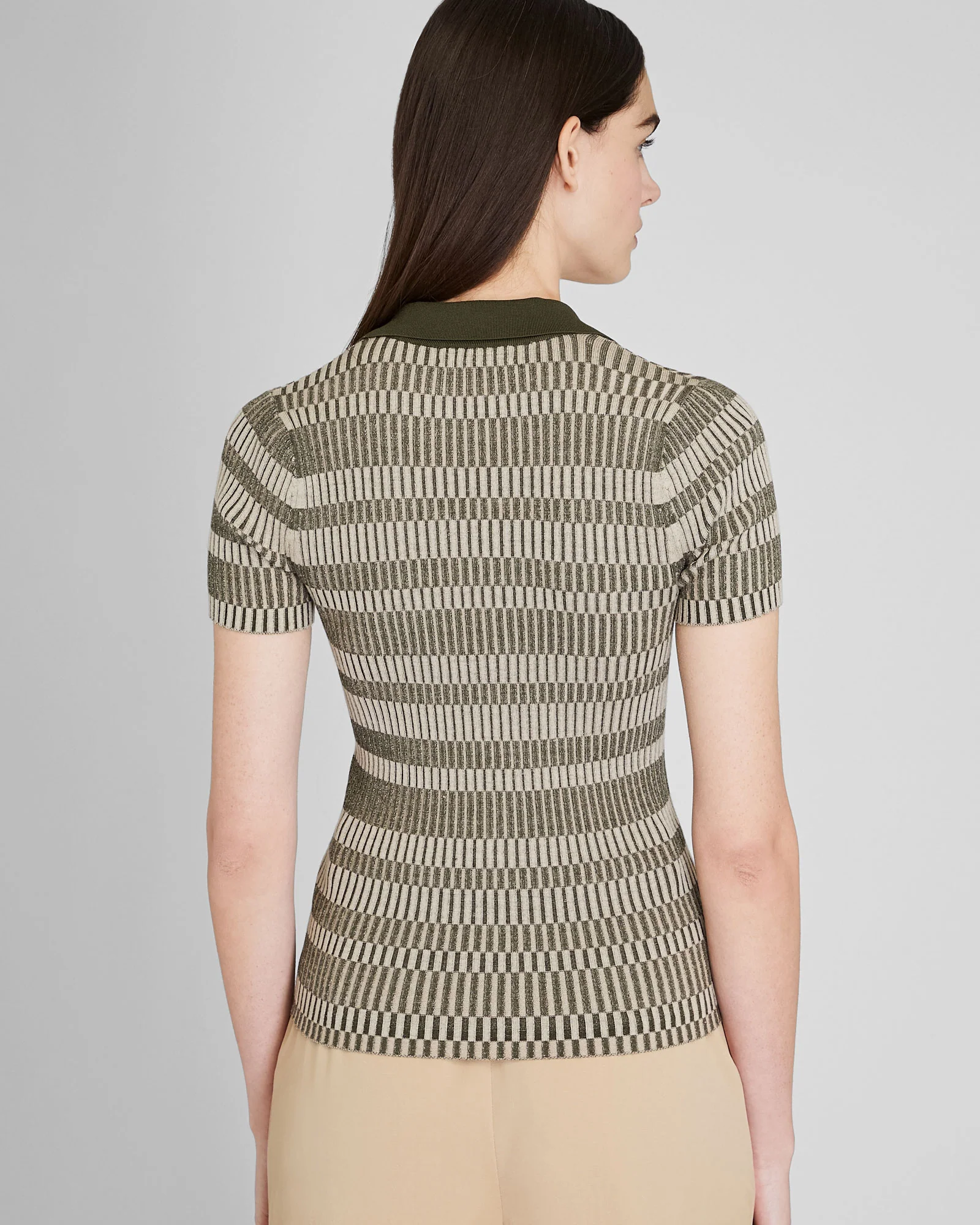 Ribbed Johnny Collar Sweater Tee