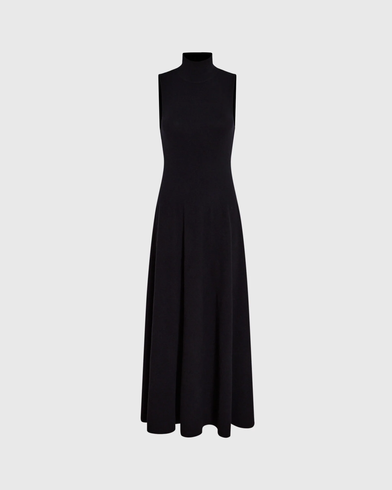 Sleeveless Turtleneck Maxi Dress