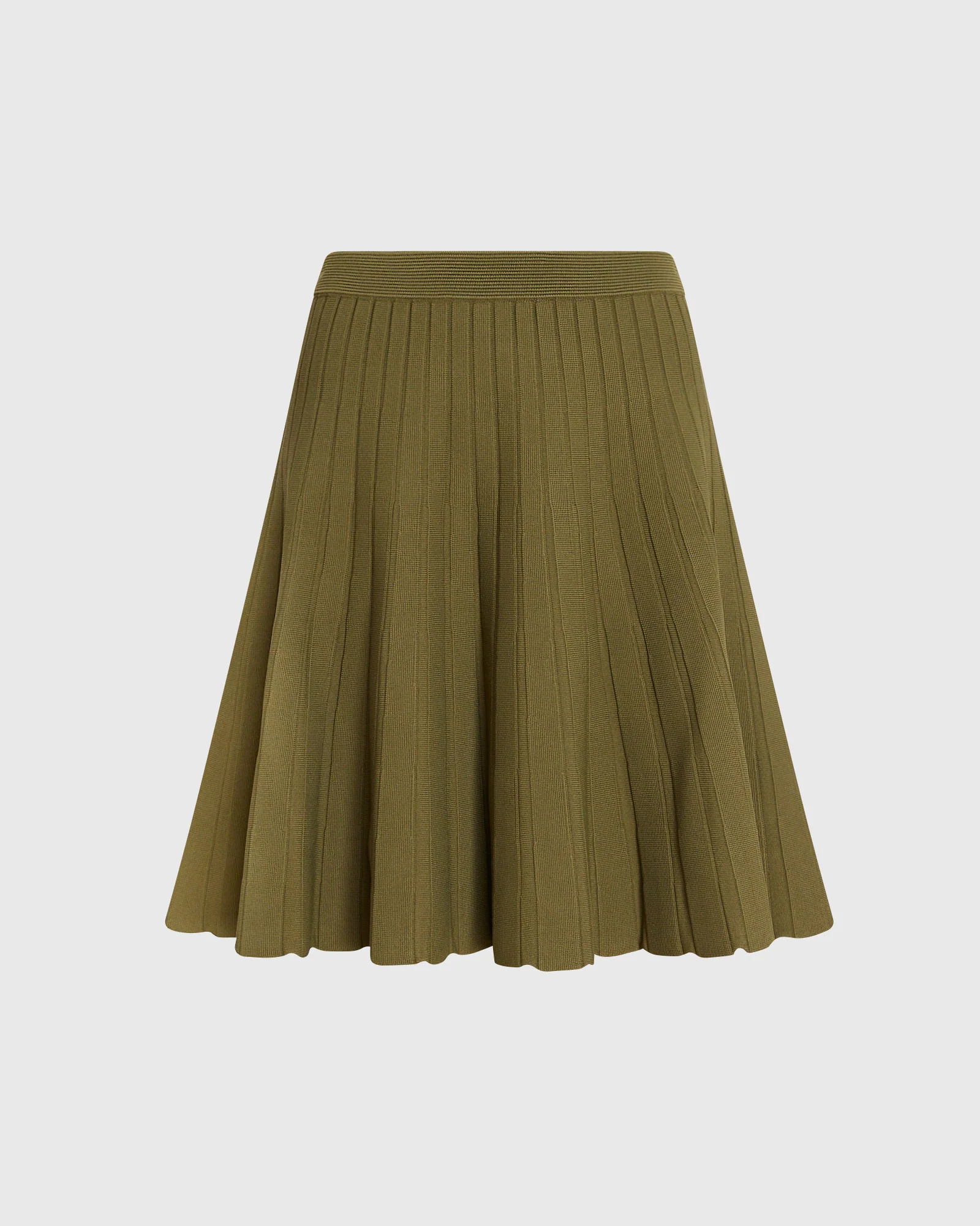 Pleated Mini Knit Skirt