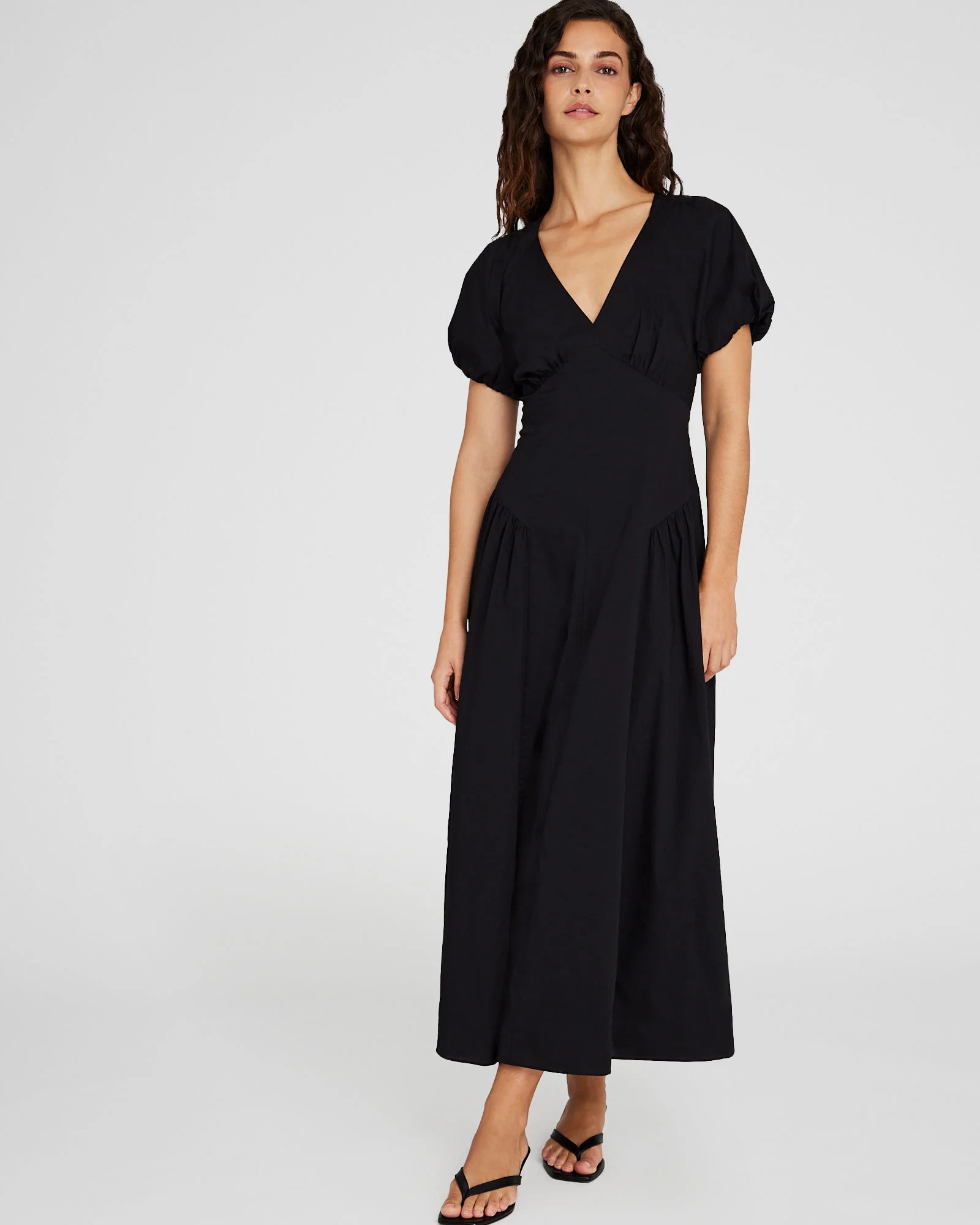Puff Sleeve Maxi Dress
