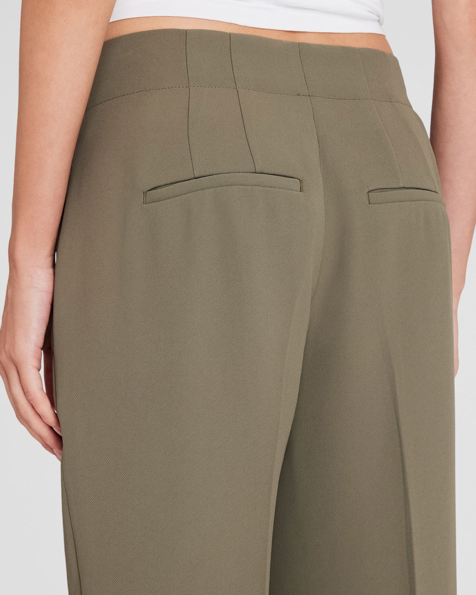 High-Rise Fluid Crepe Trouser