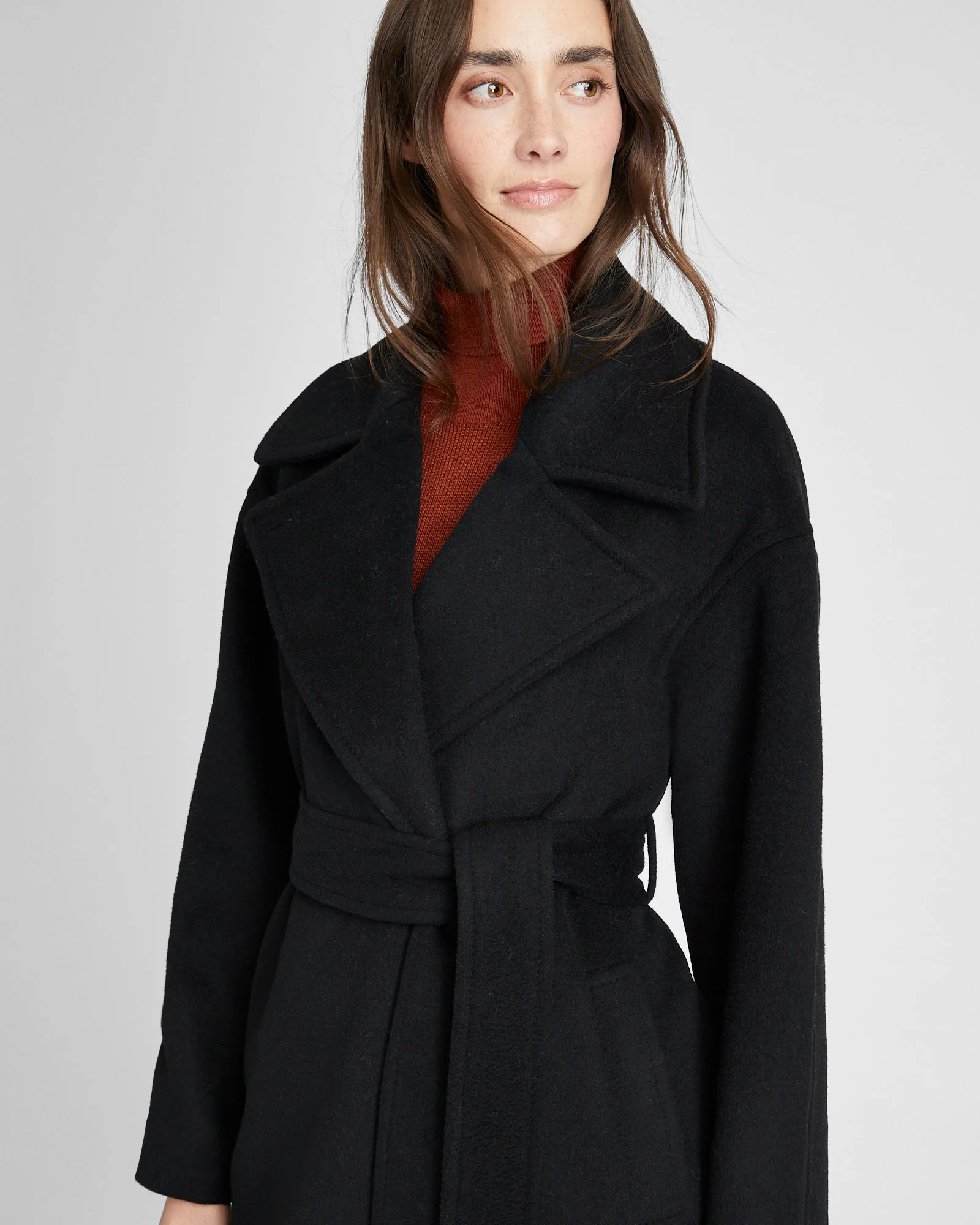 Tie Waist Wrap Coat