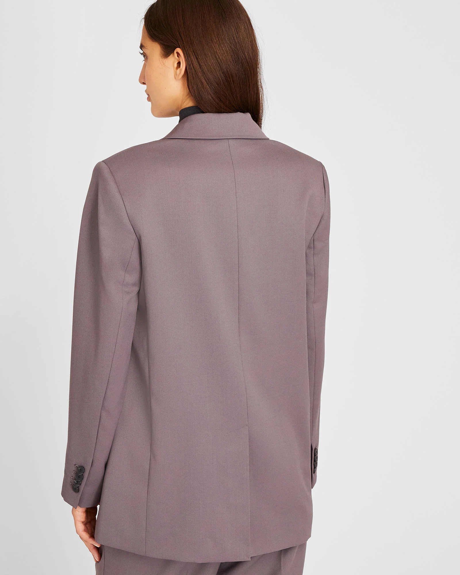 Lightweight Wool Relaxed Double Breasted Blazer