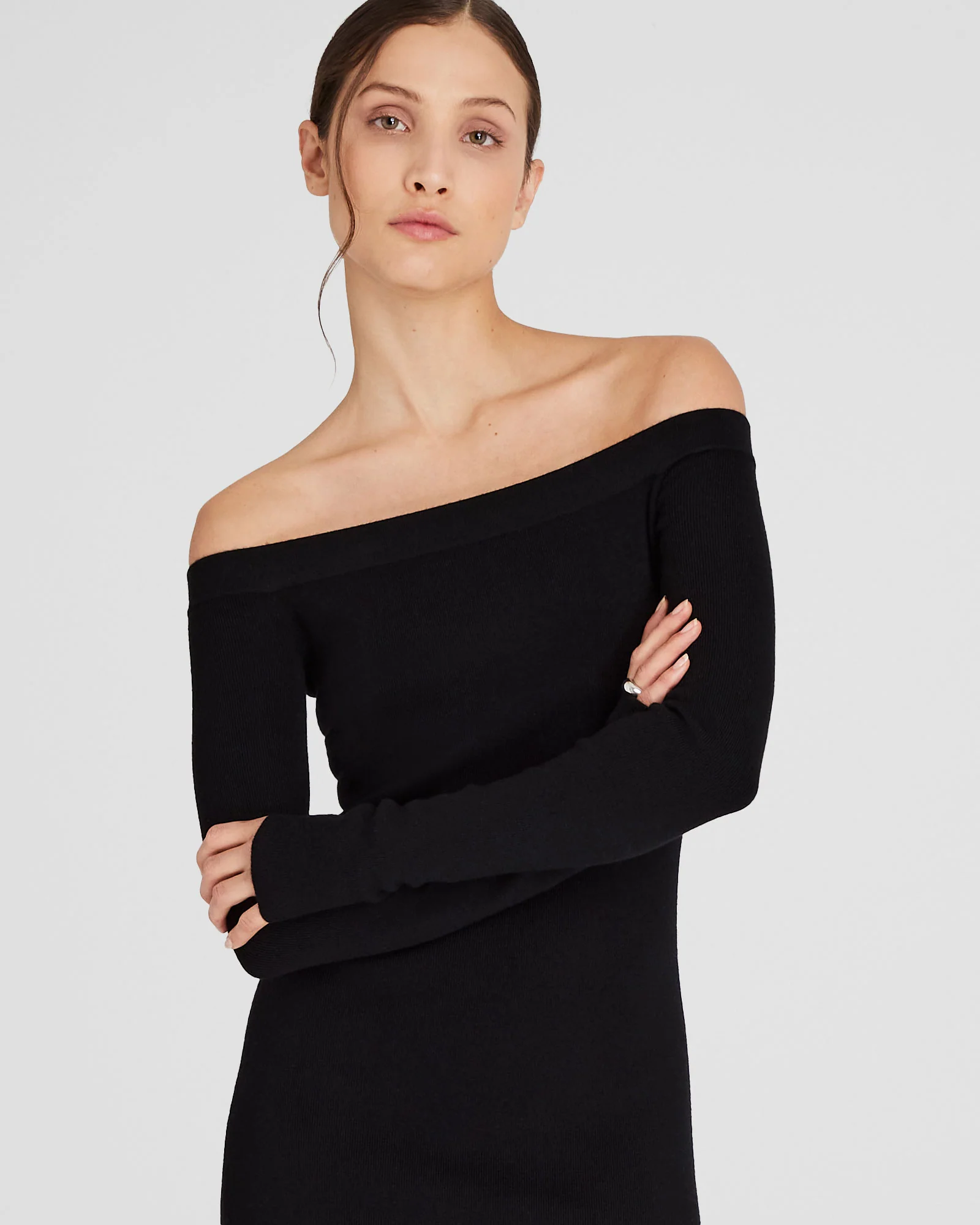 Off-The-Shoulder Sweater Dress