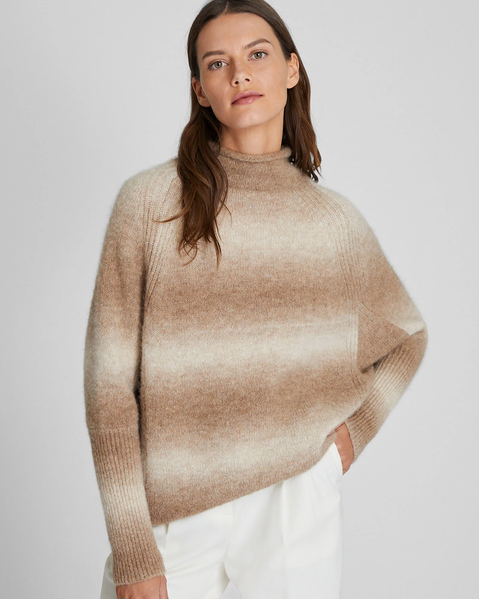 Alpaca Ombré Mockneck Sweater