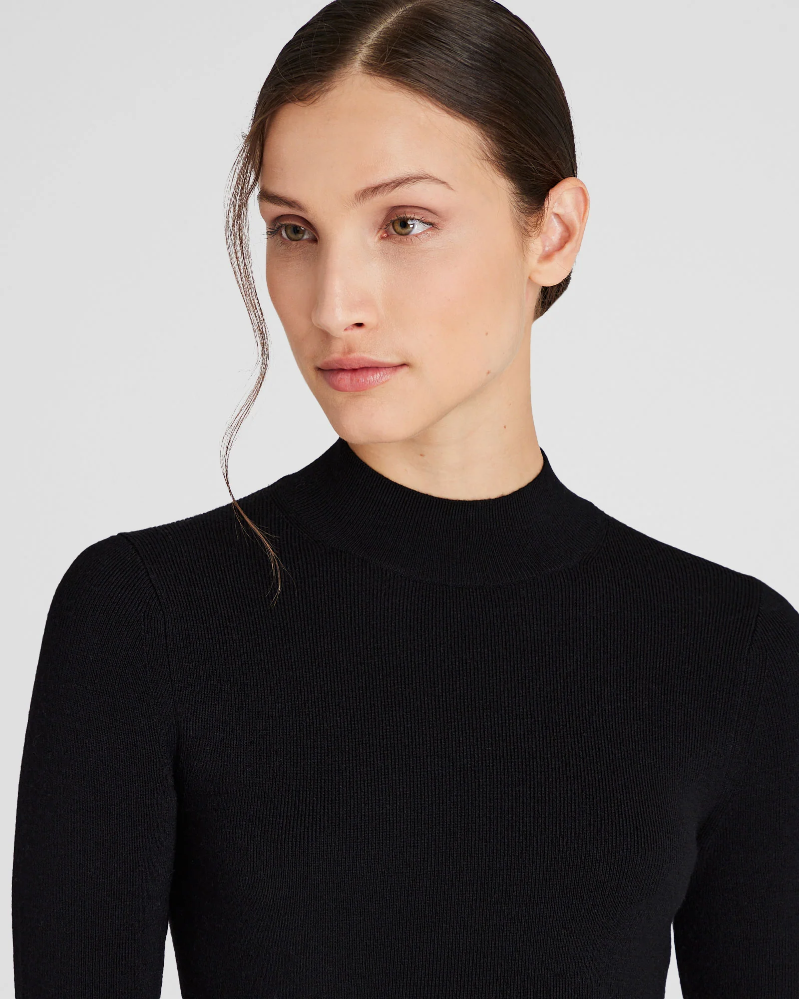 Merino Rib Mockneck Sweater