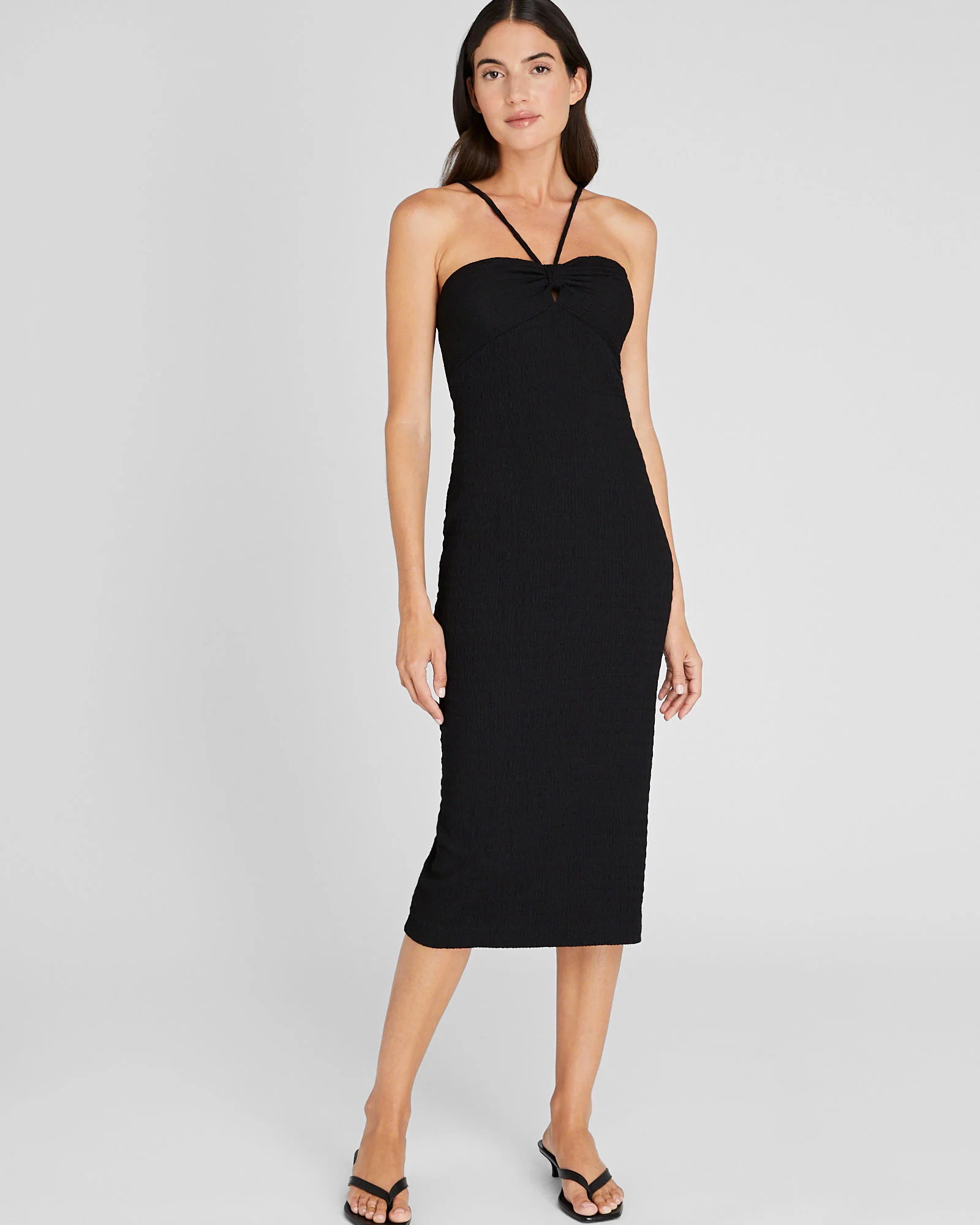 Mock Smock Midi Dress