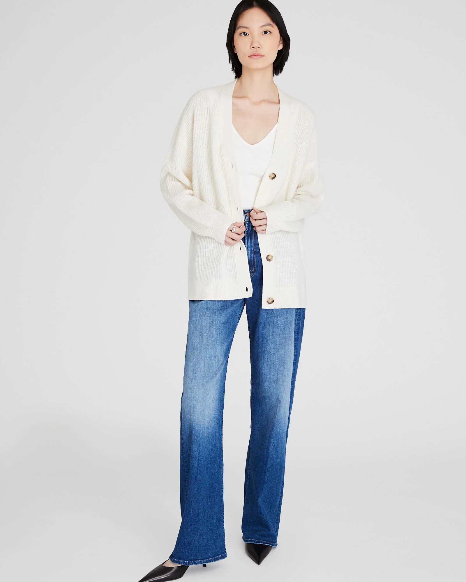 Cashmere Relaxed Knit Cardigan
