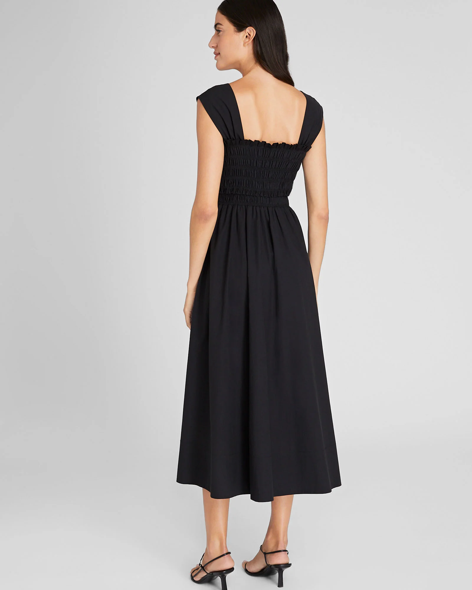 Cotton Smocked Bodice Maxi Dress