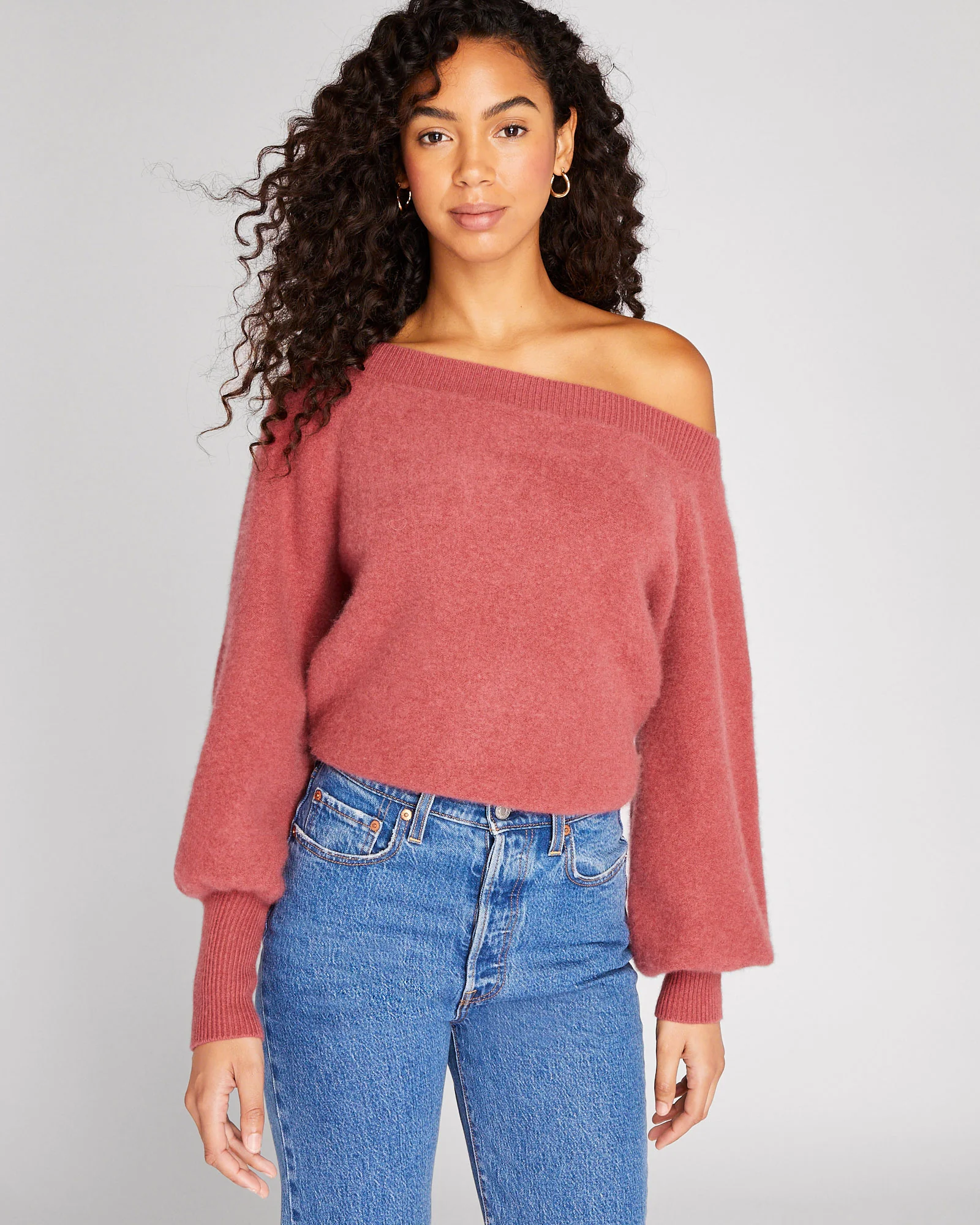 Off-The-Shoulder Cashmere Sweater