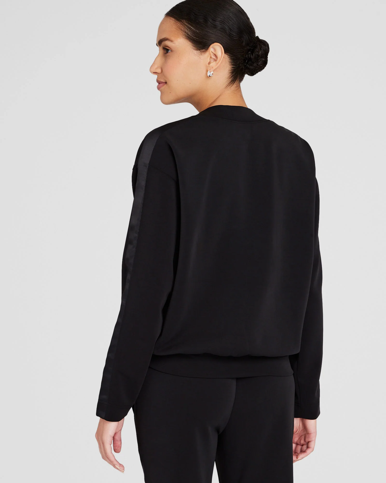 Satin Stripe Sweatshirt