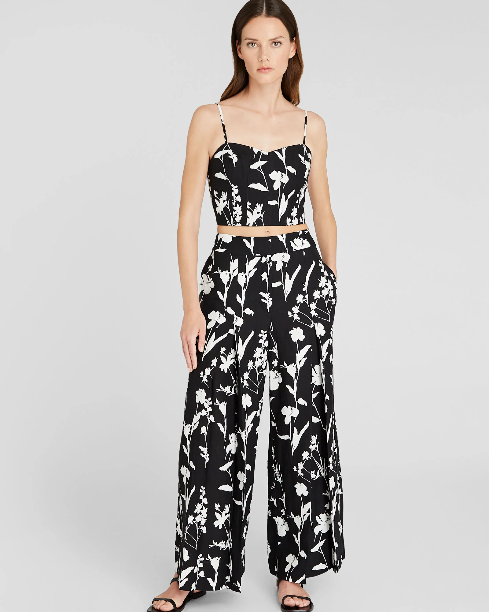 Printed Pleat Detail Elasticated Pant