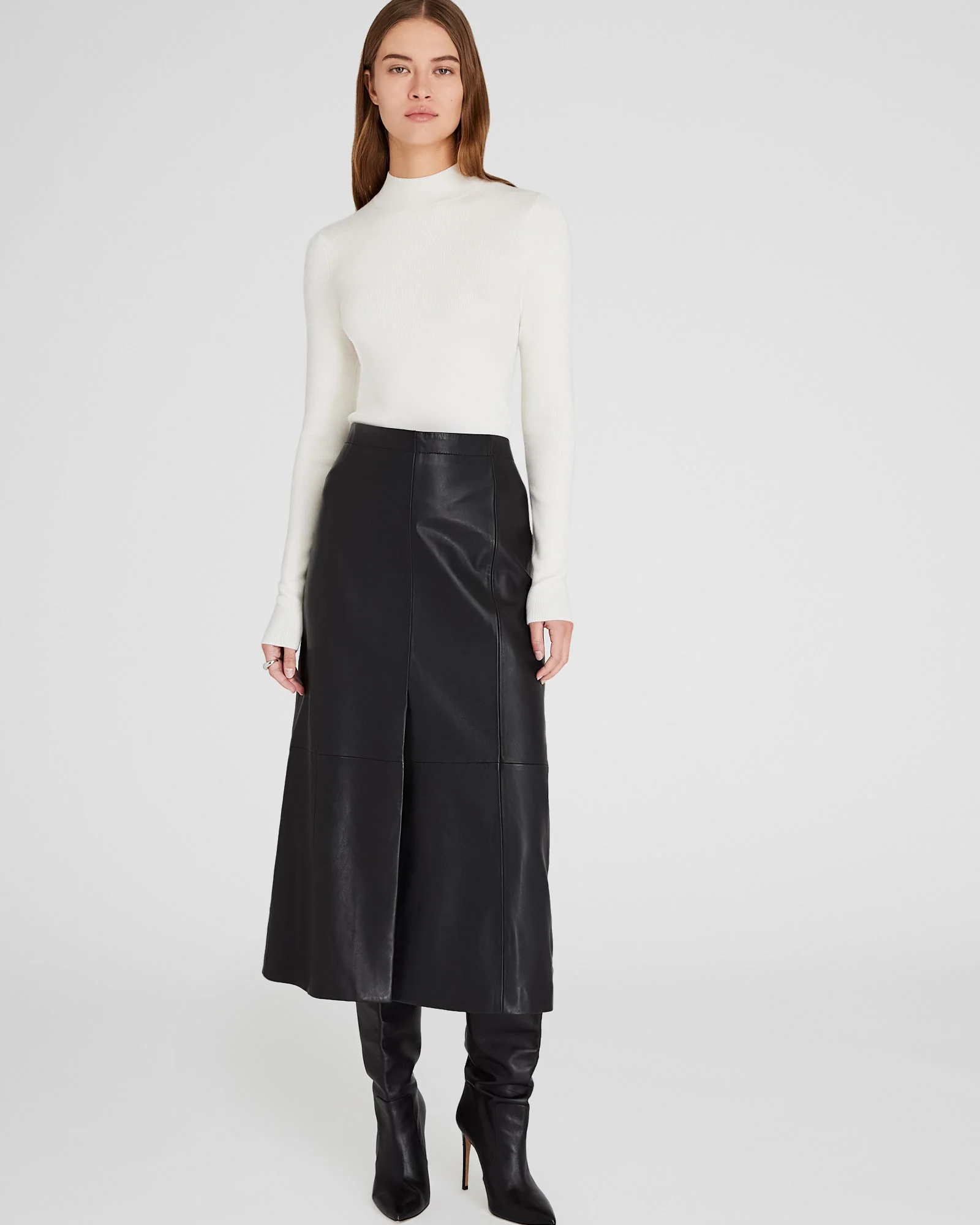 Merino Rib Mockneck Sweater