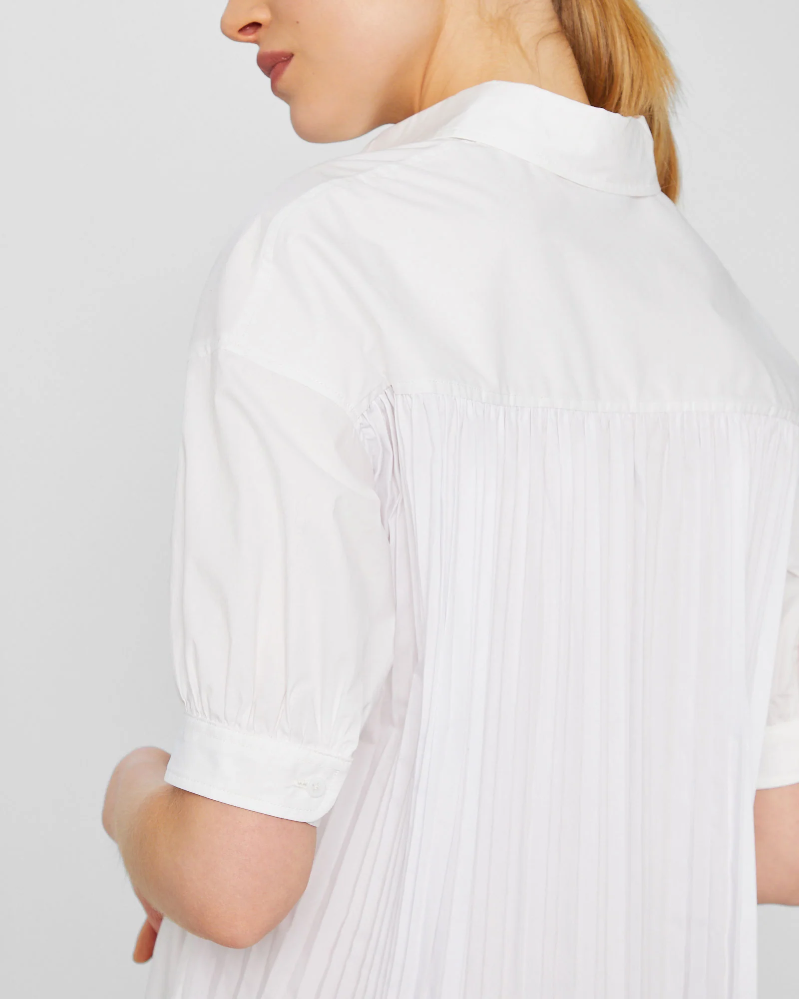 Novel Pleated Shirt Dress