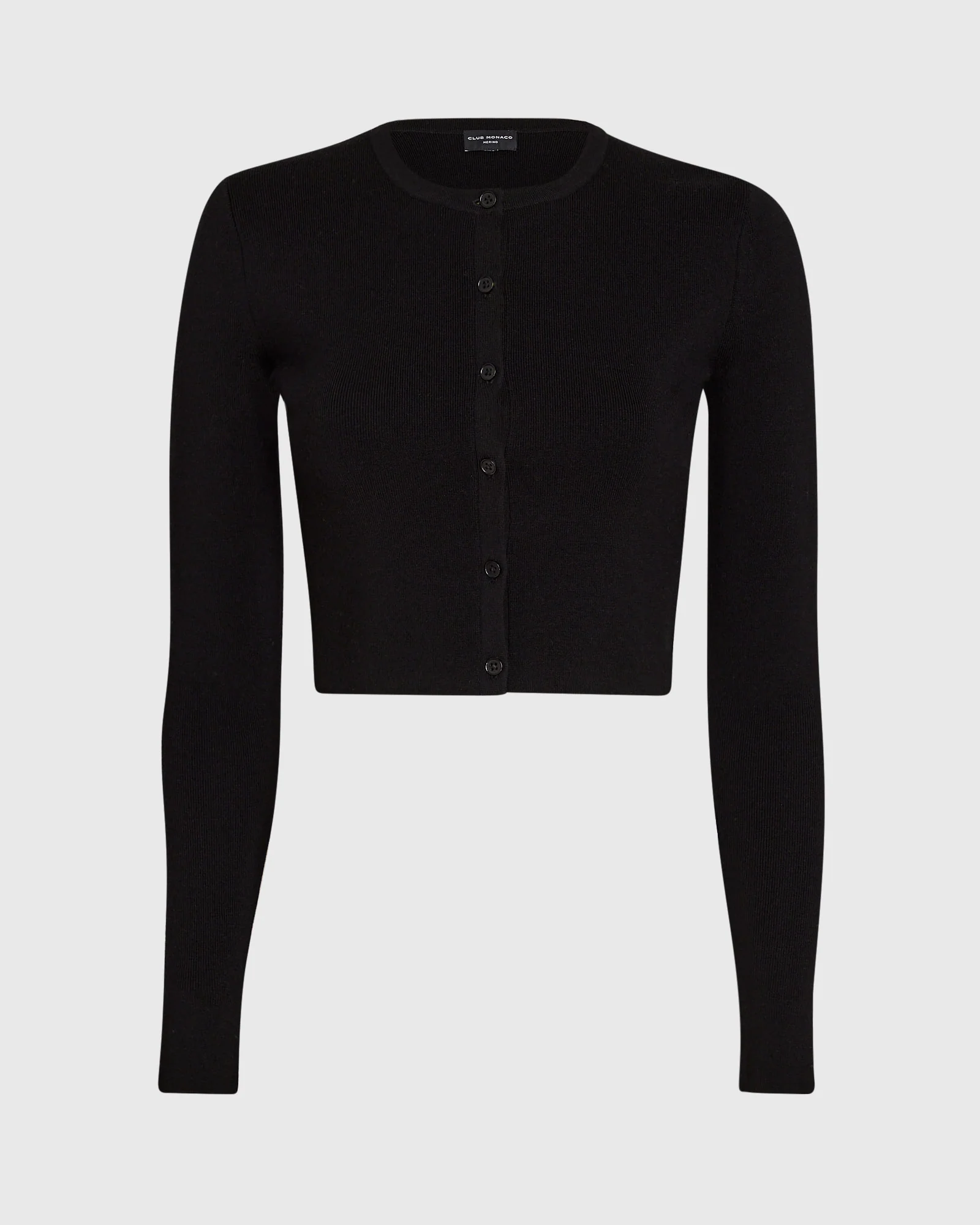 Merino Rib Cropped Cardigan