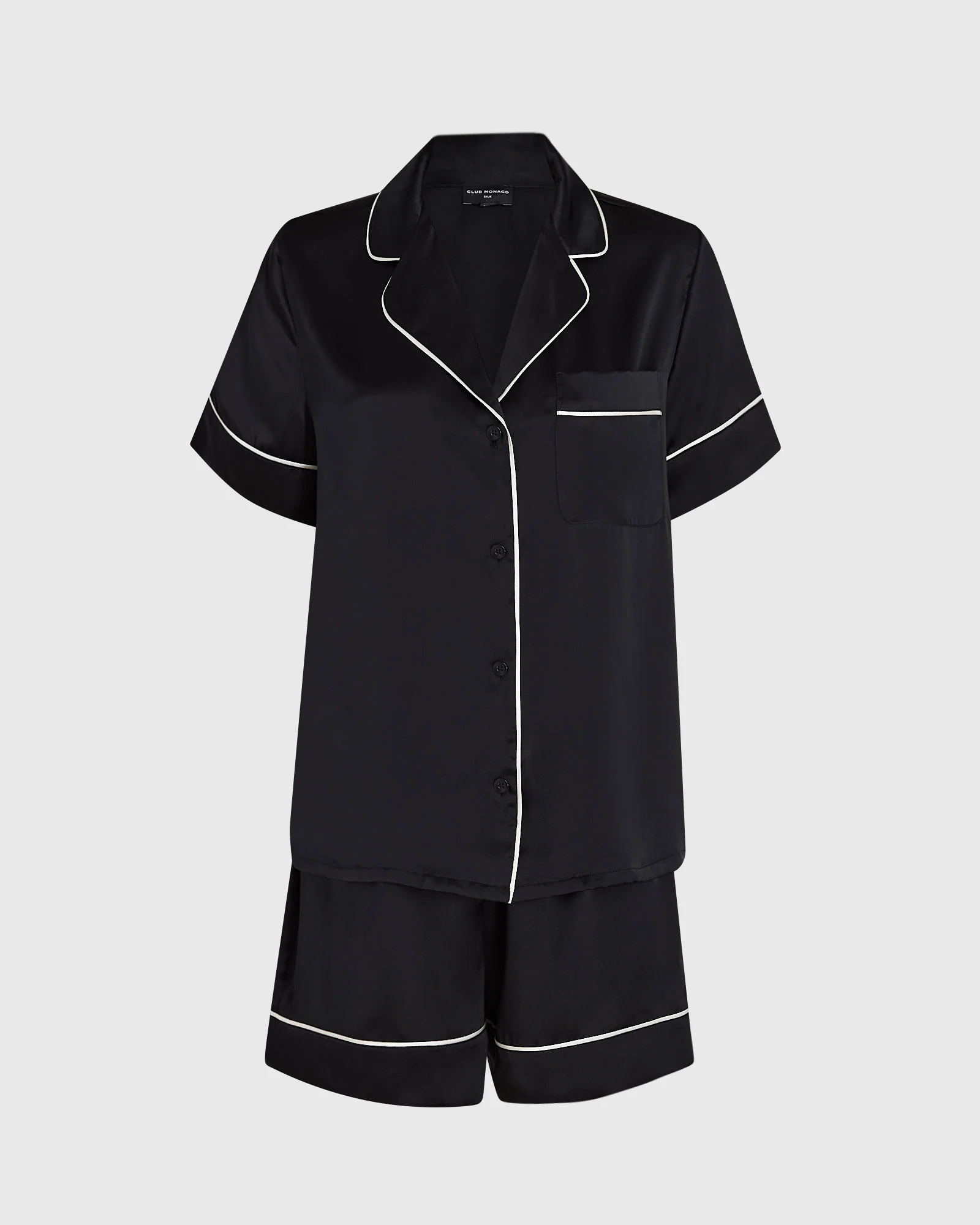 Silk Short-Sleeve Pajama Set