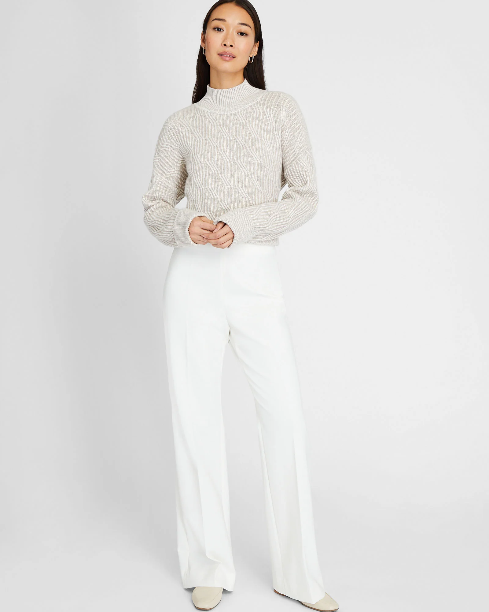 High Rise Crepe Trouser