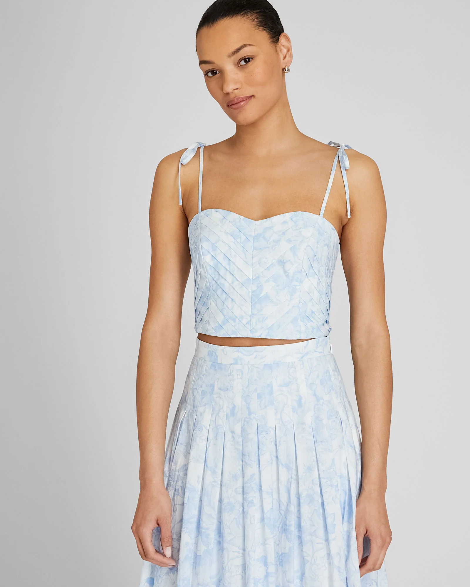 Pleat Detail Bandeau Top