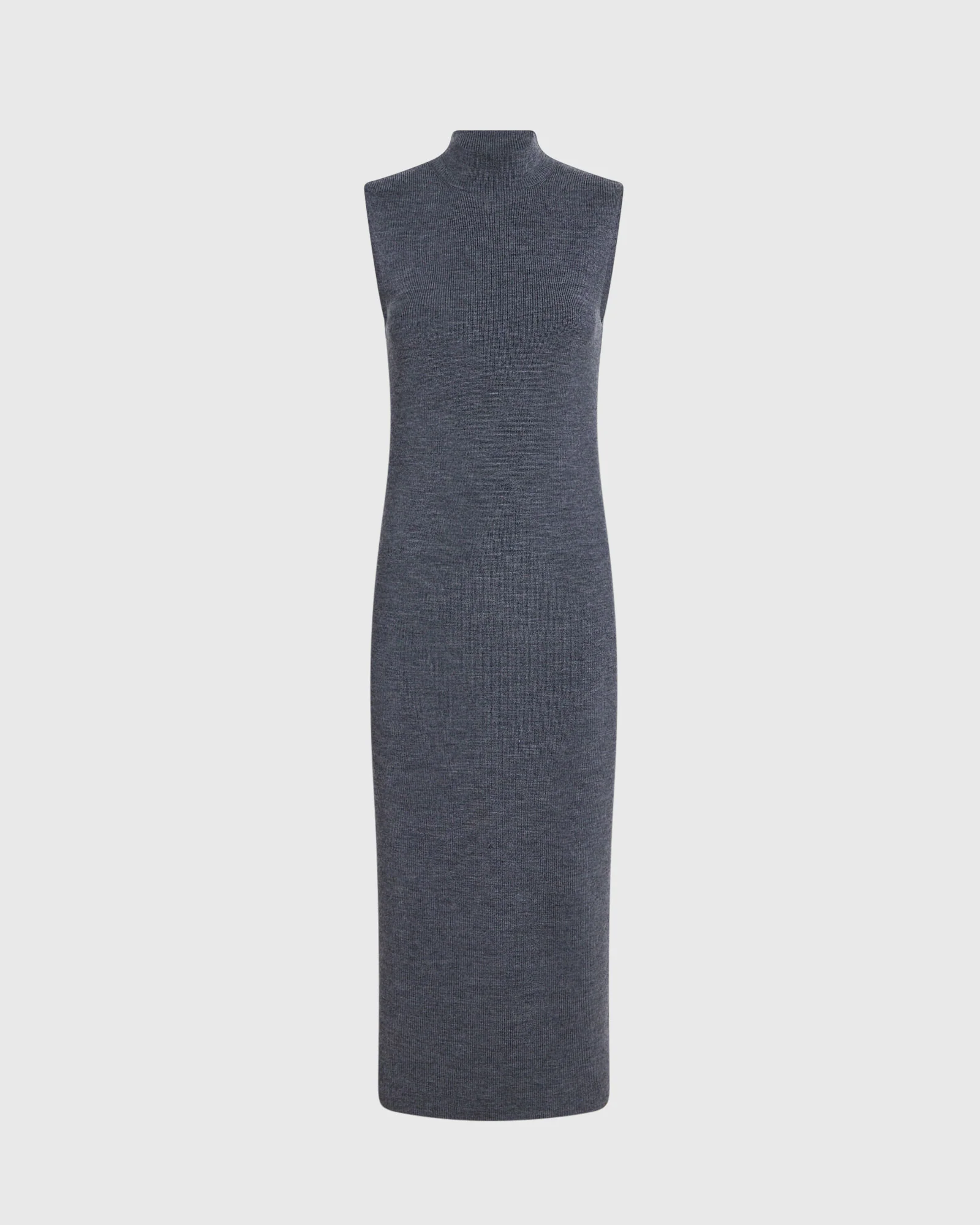 Merino Ribbed Mockneck Dress