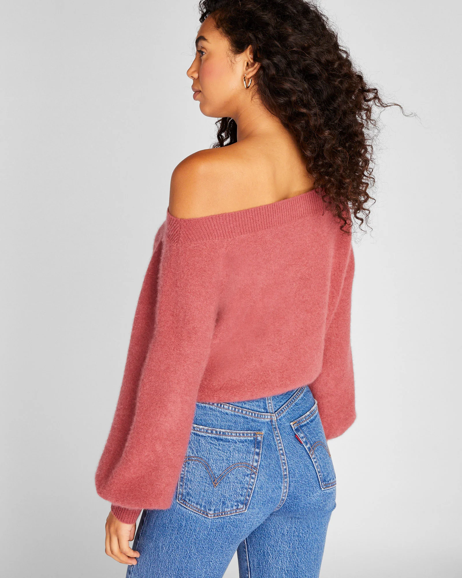 Off-The-Shoulder Cashmere Sweater