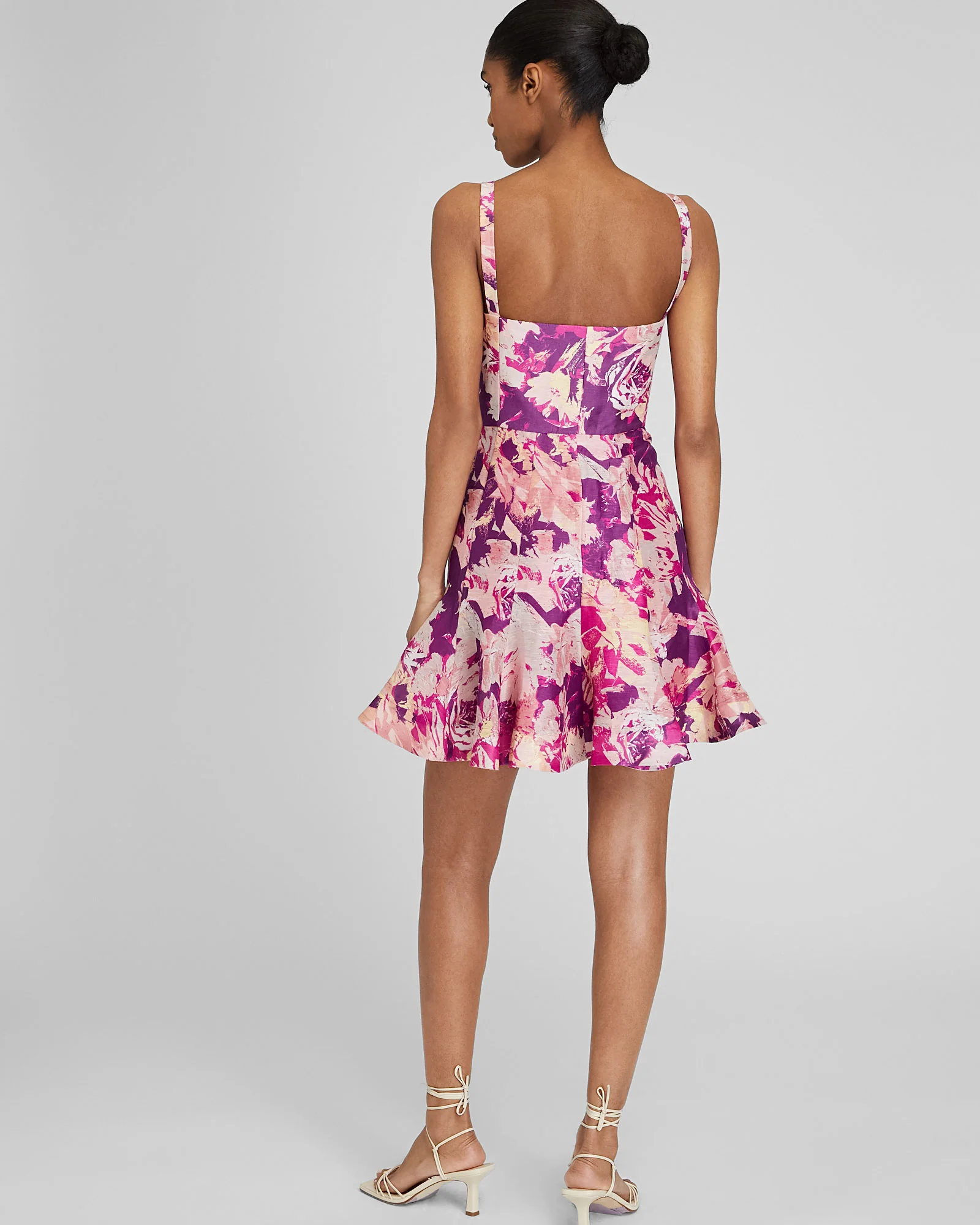 Fluted Hem Mini Dress