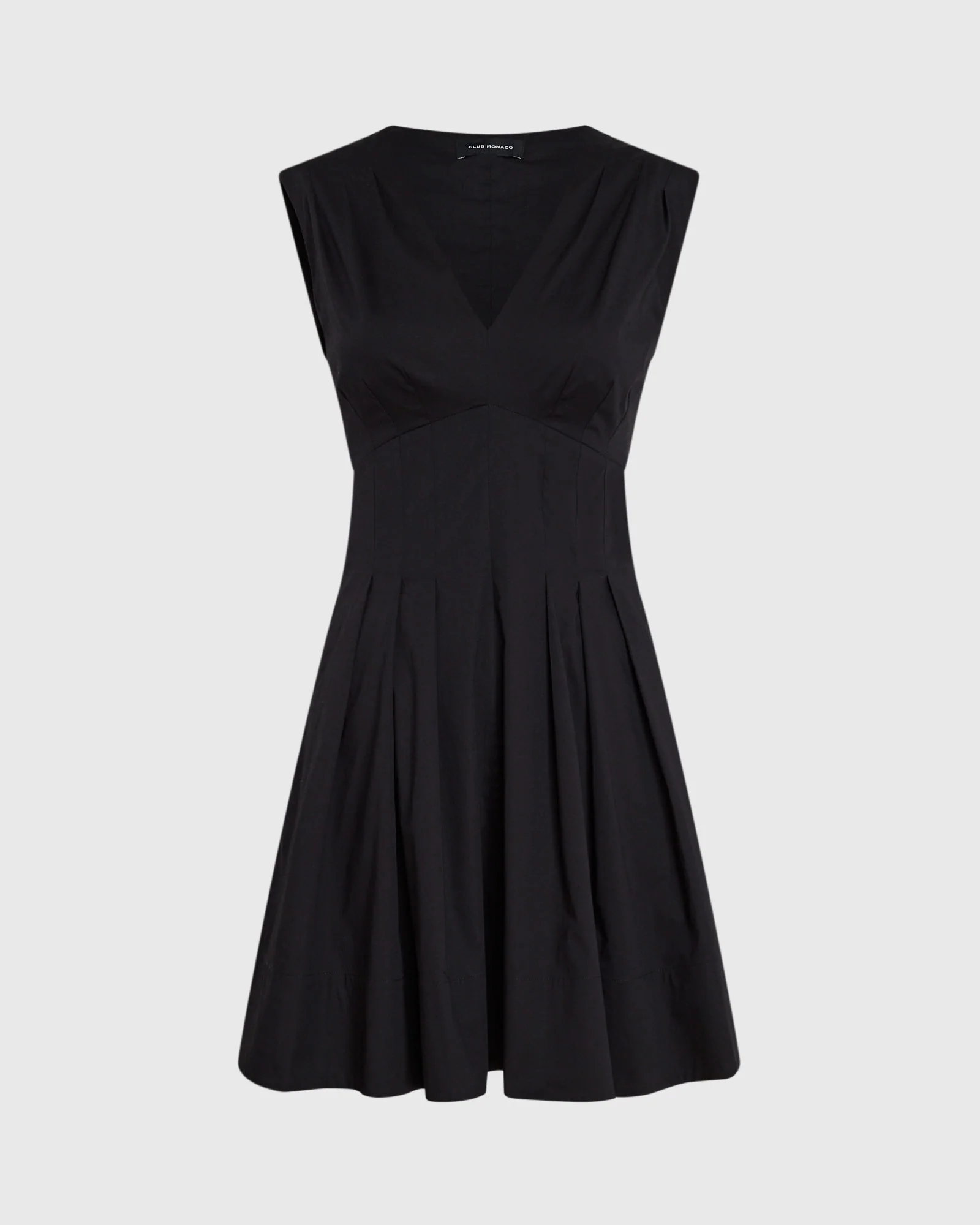 Waisted Pleat Mini Dress