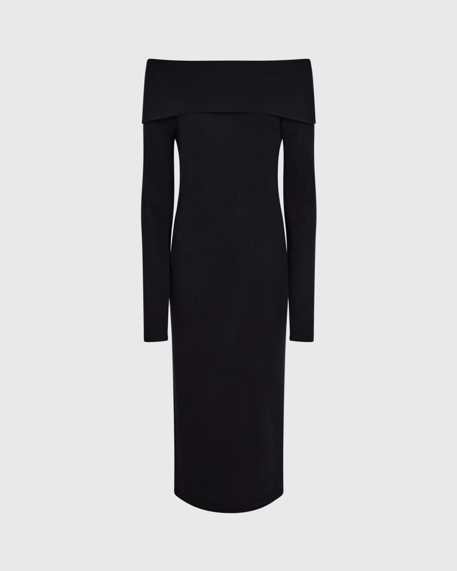 Off-The-Shoulder Cashmere Midi Dress