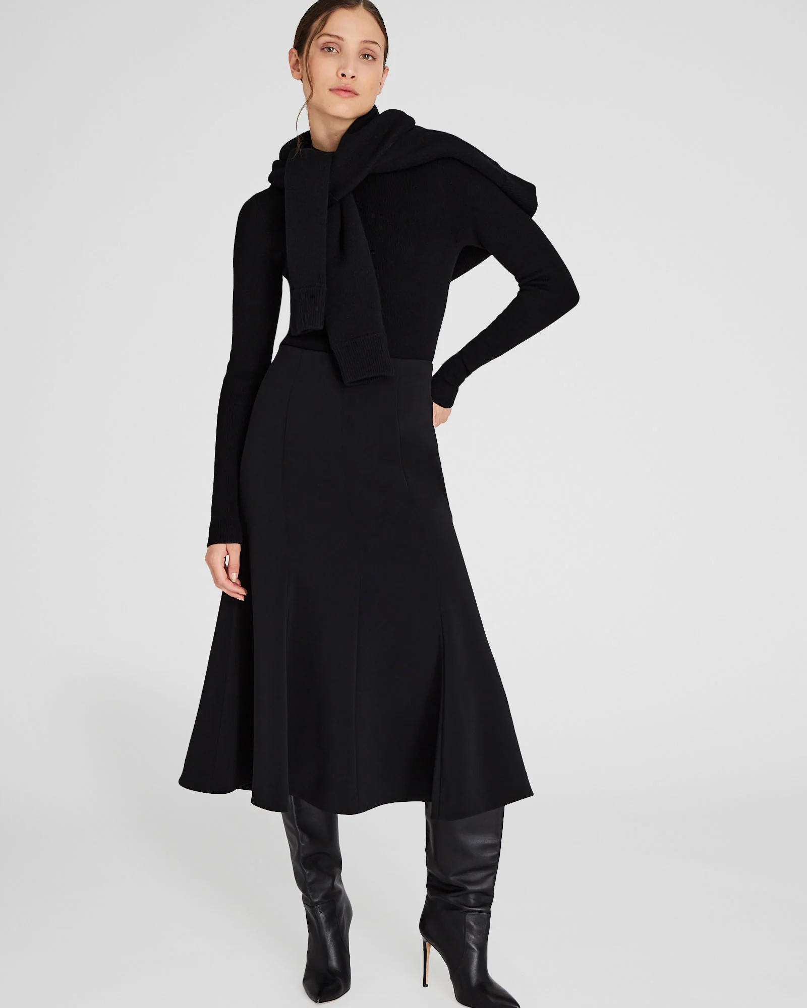 Merino Rib Mockneck Sweater