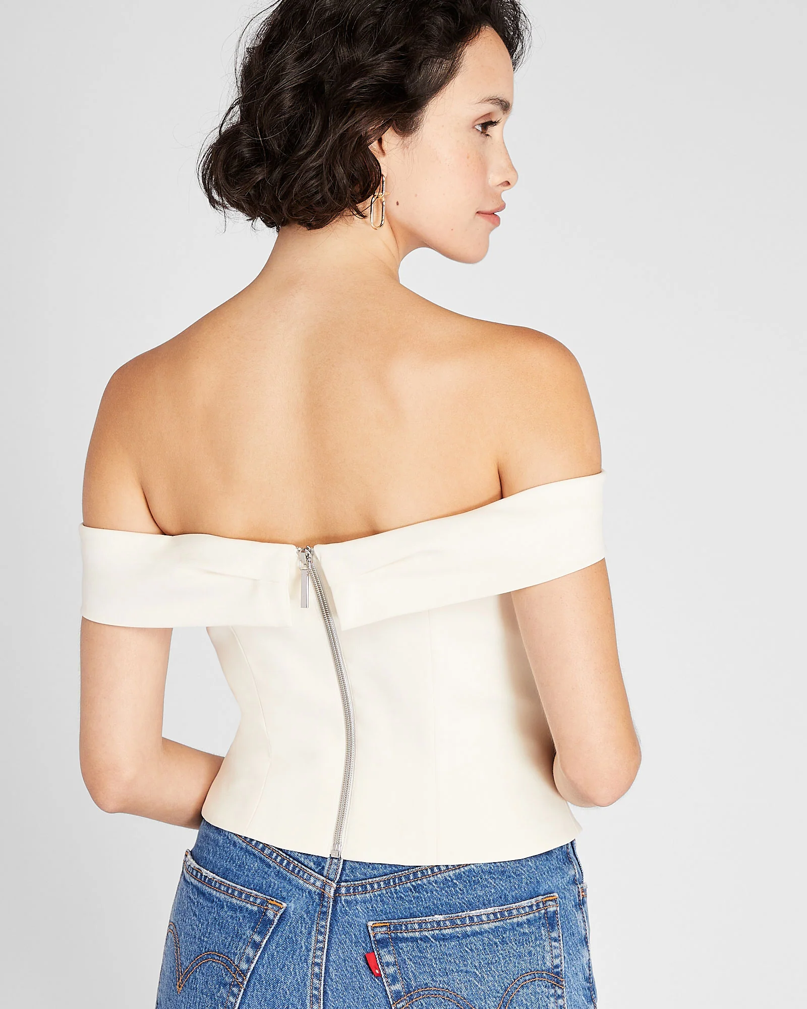 Off-The-Shoulder Draped Top