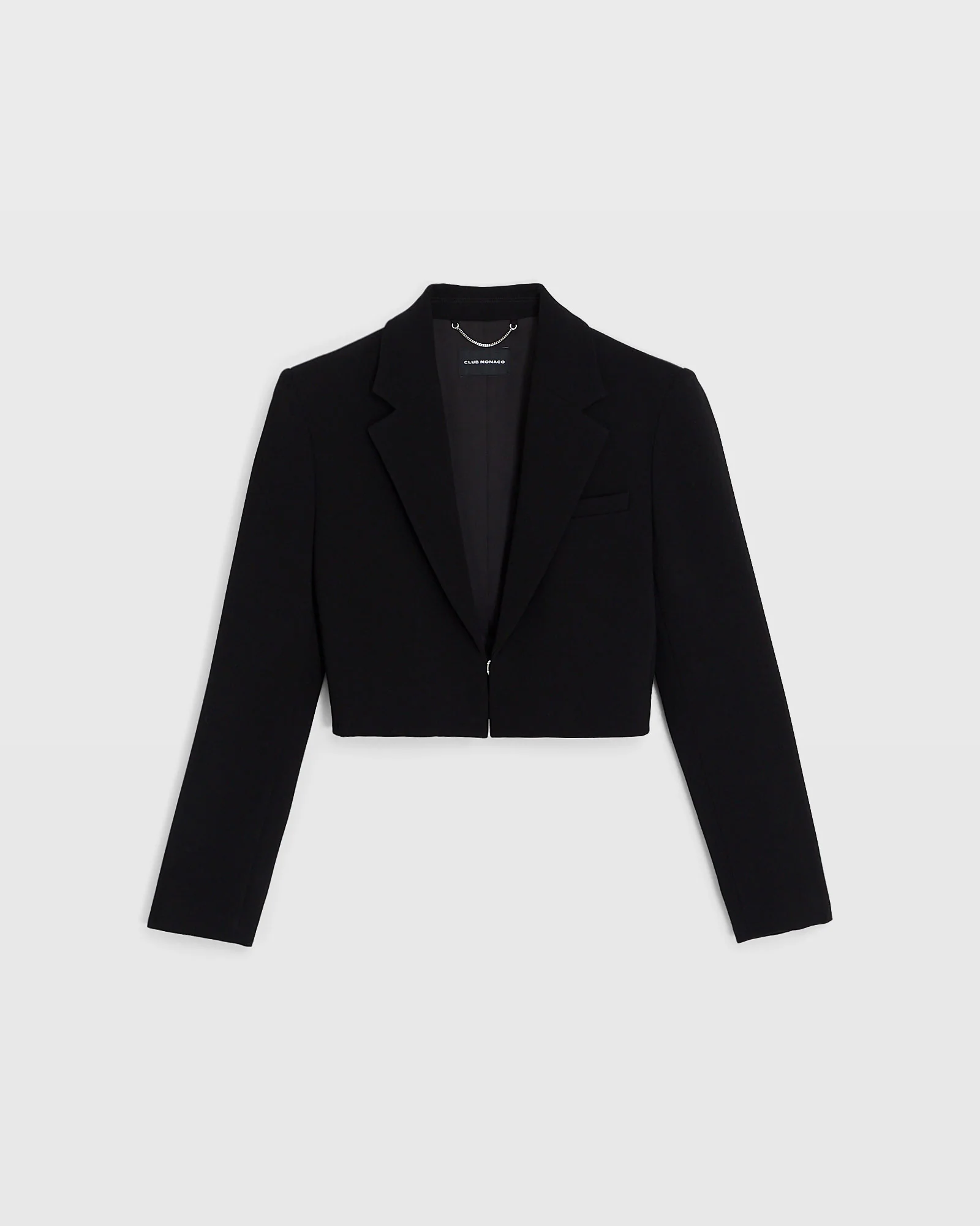Cropped Crepe Blazer