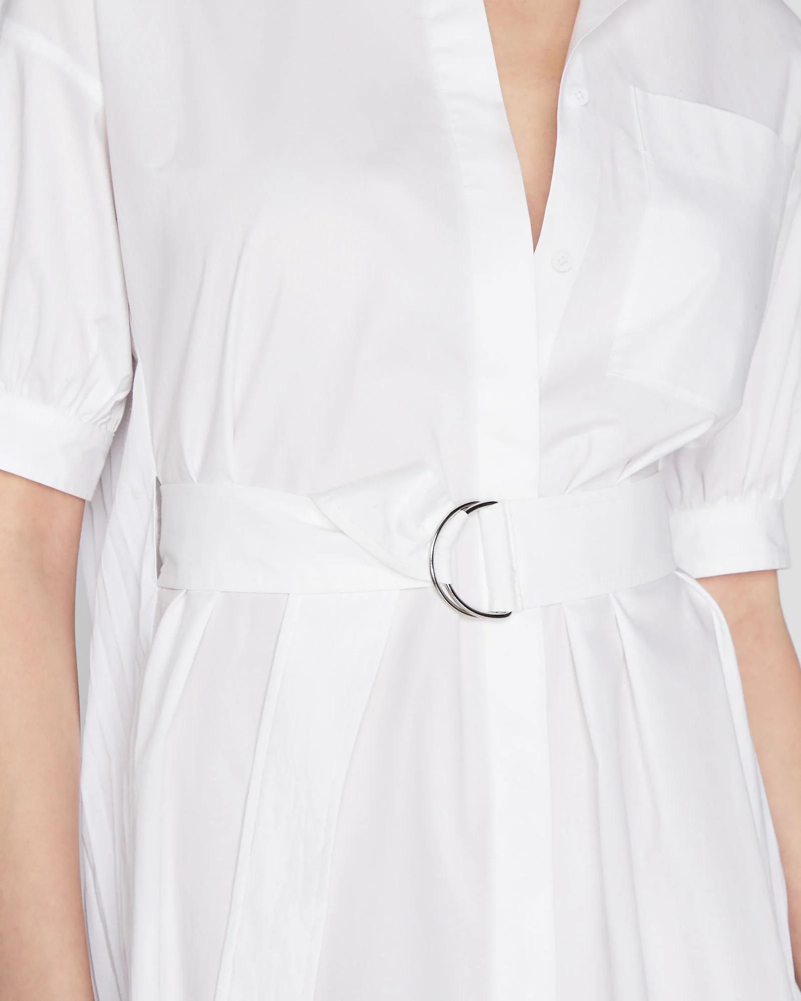 Novel Pleated Shirt Dress