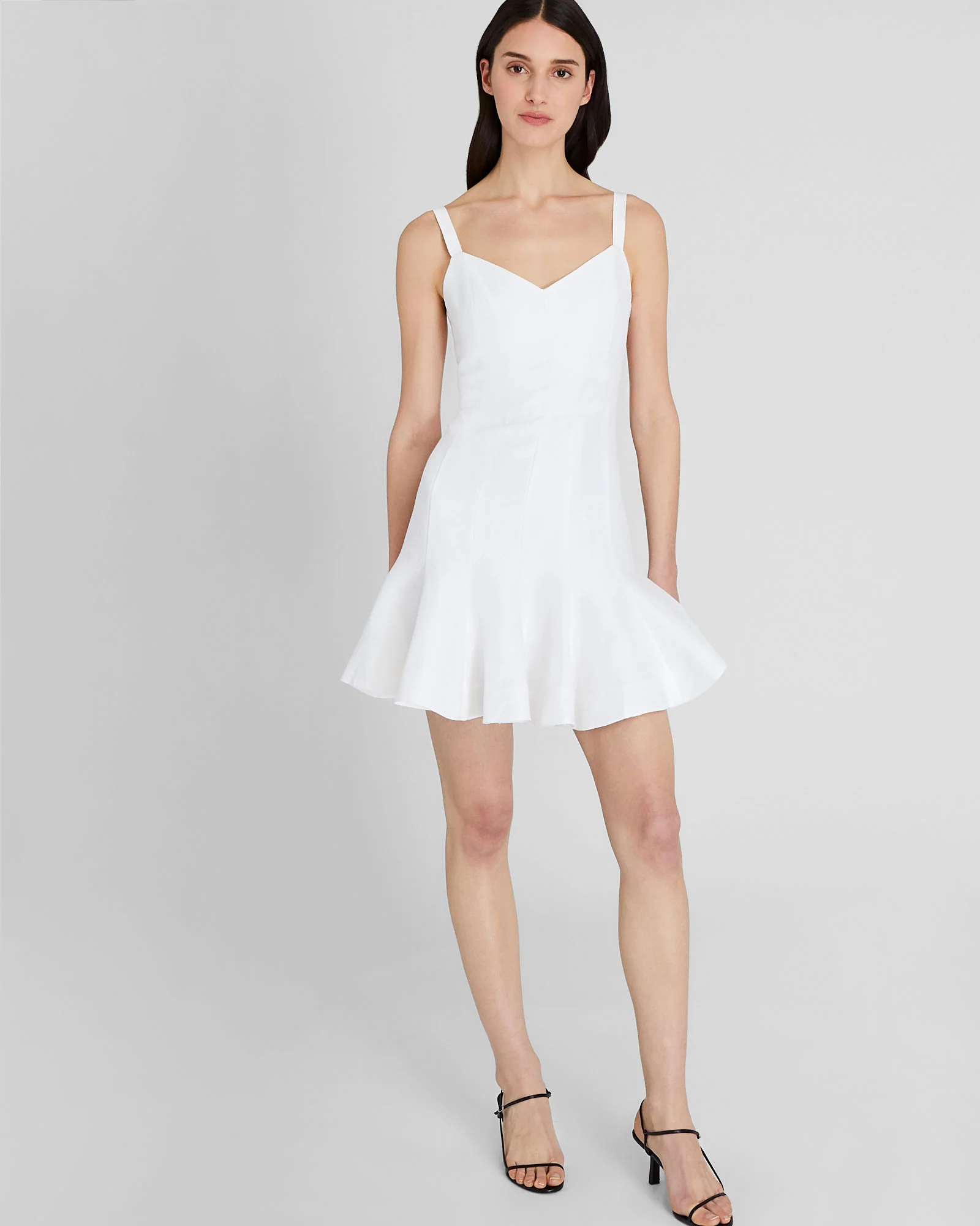 Fluted Hem Mini Dress