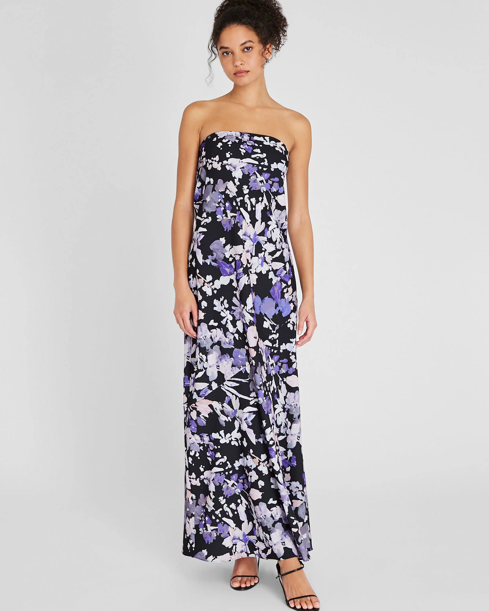 Strapless Printed Maxi Dress